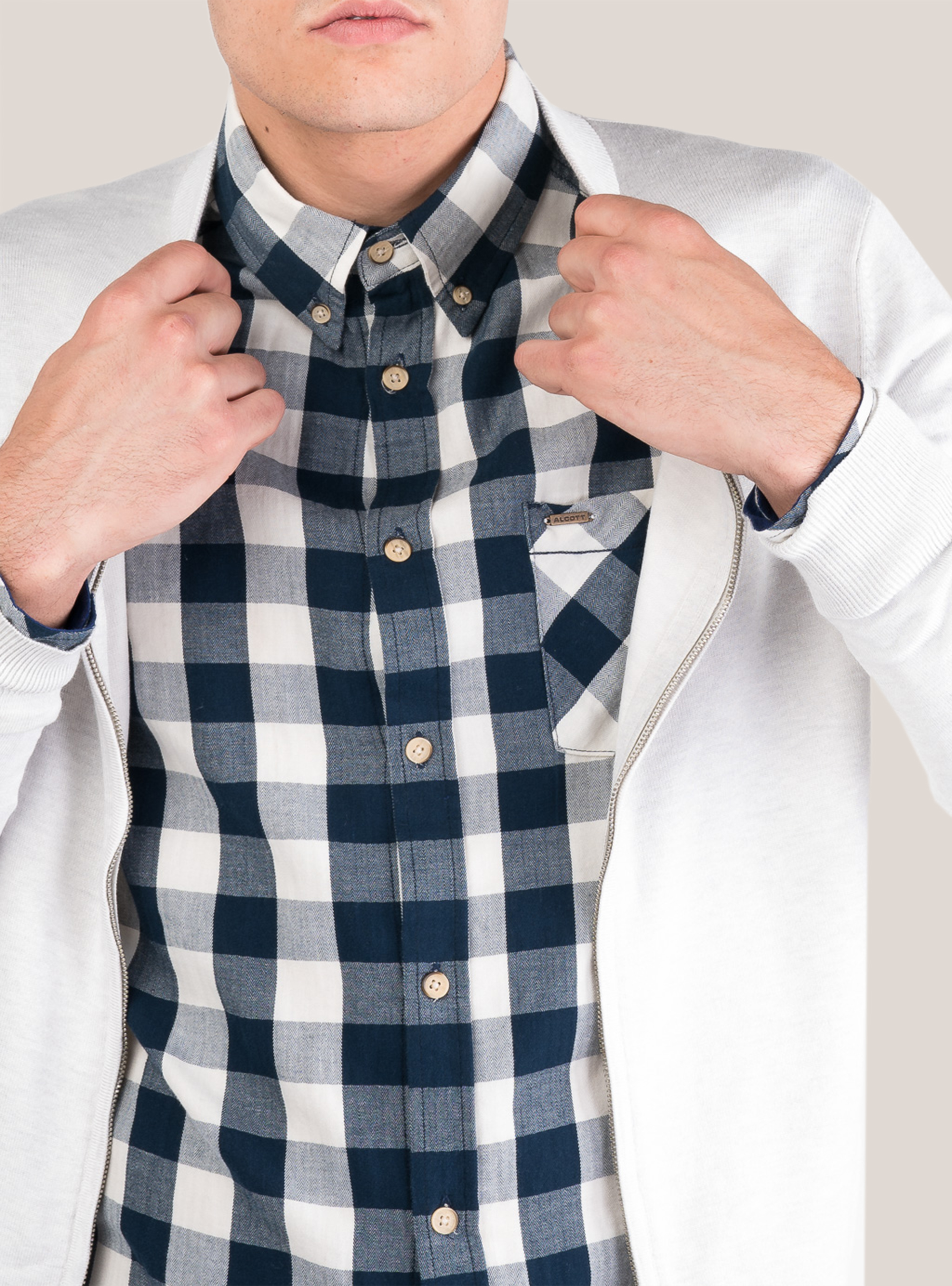 Pullover con zip, PERLA