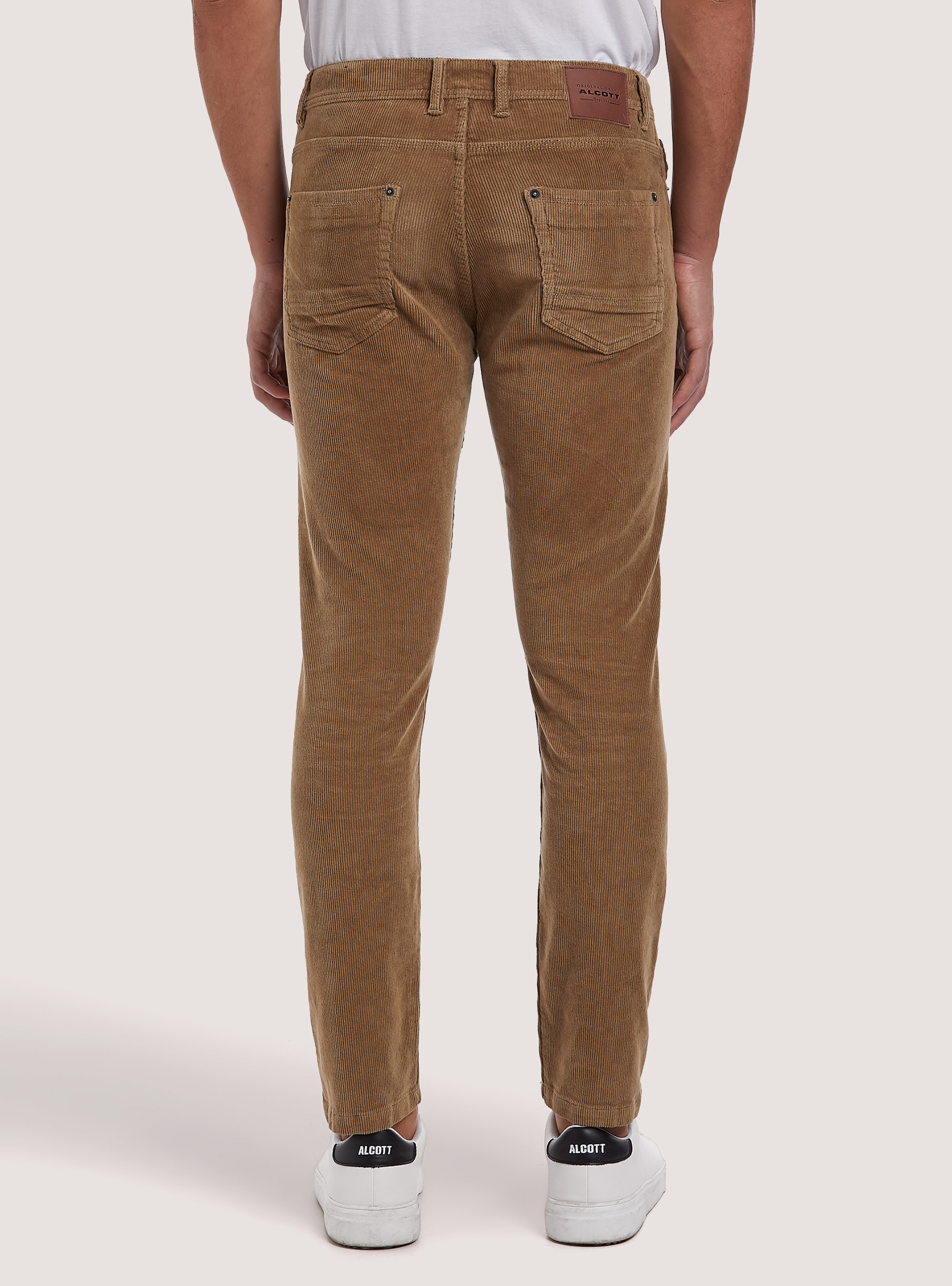 Corduroy skynny fit trousers, BG2 BEIGE MEDIUM