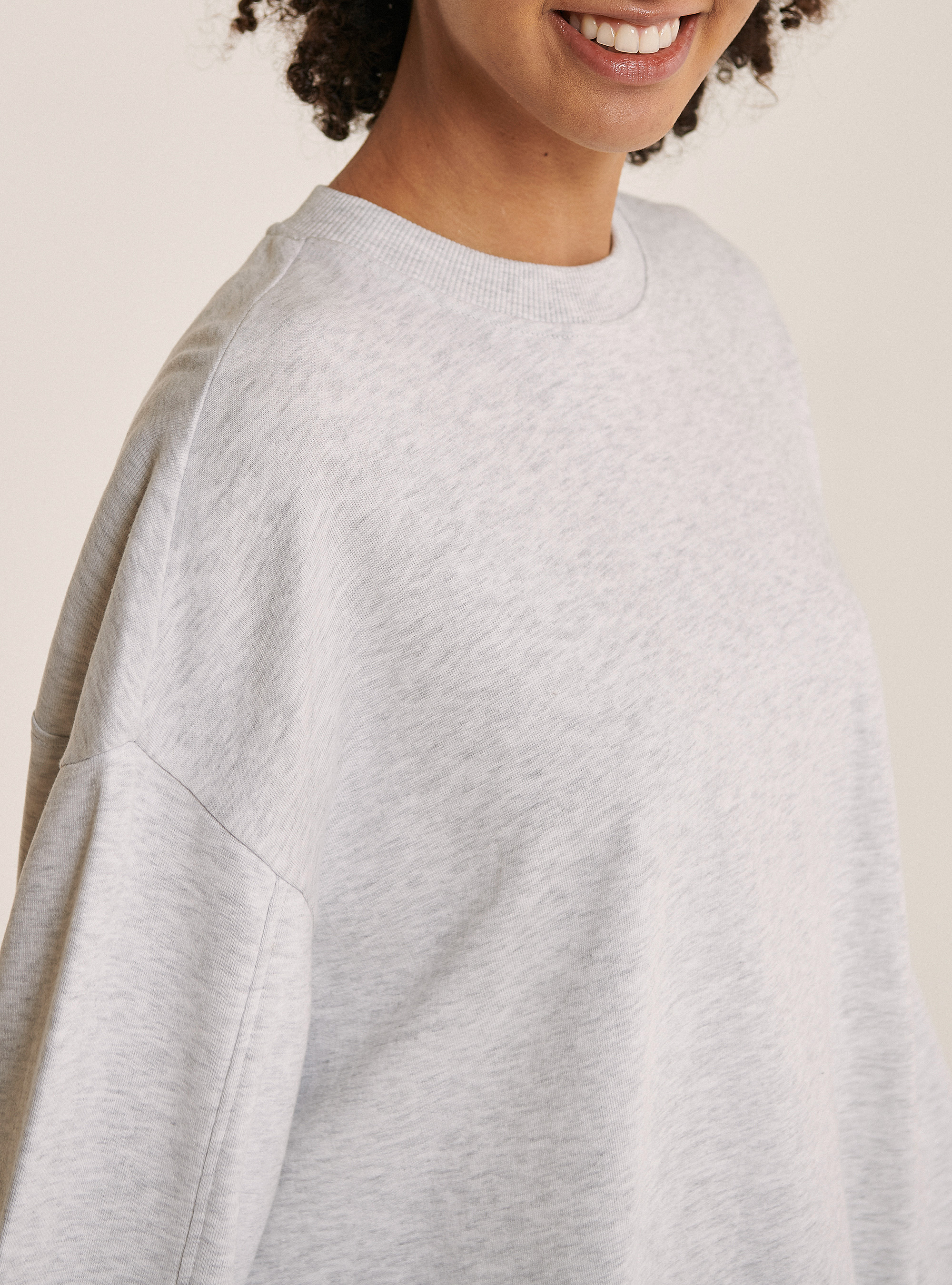 Sweatshirt basique oversize, C148 ICE MELANGE