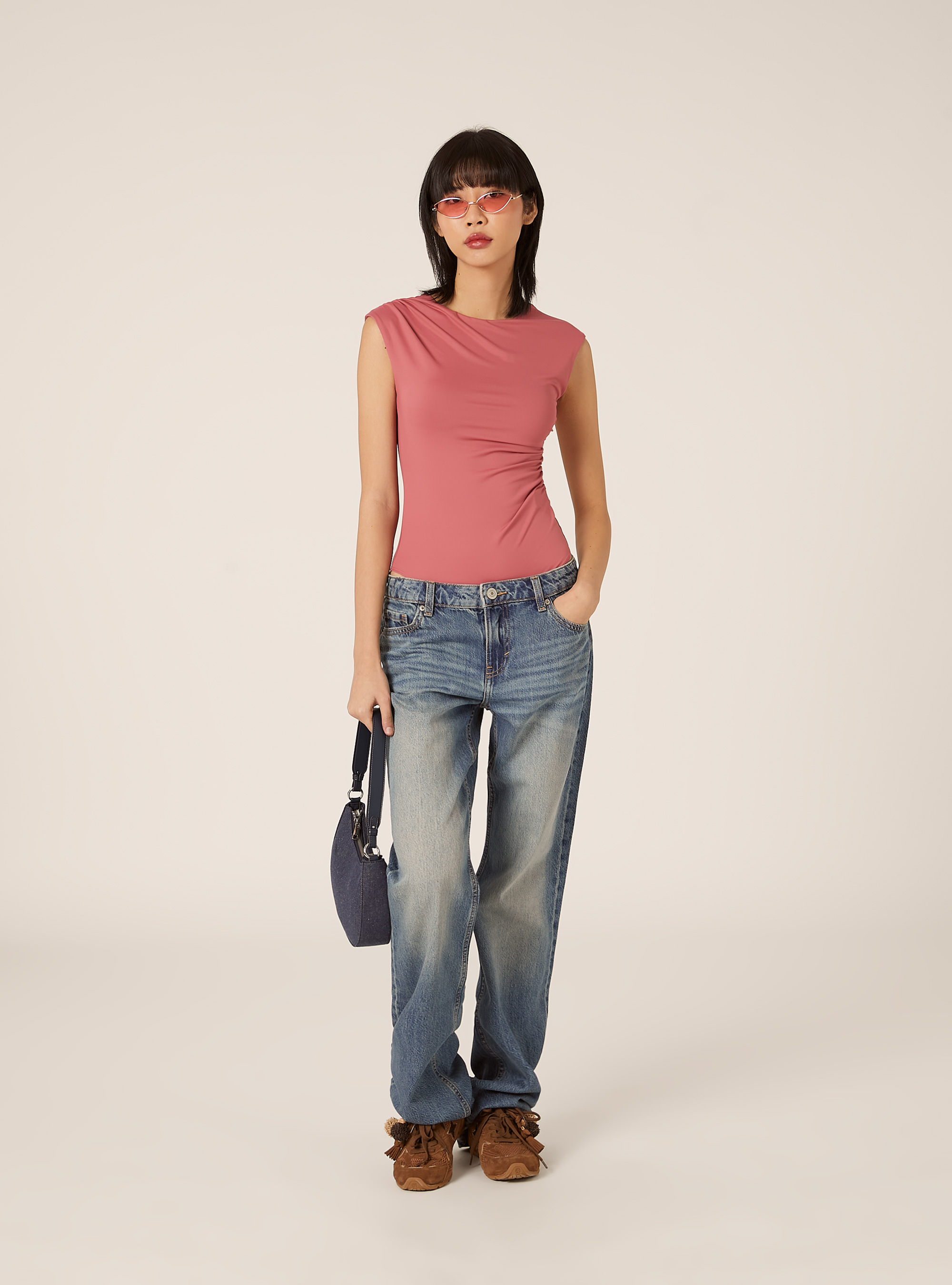 Body effetto arricciato, PK1 PINK DARK