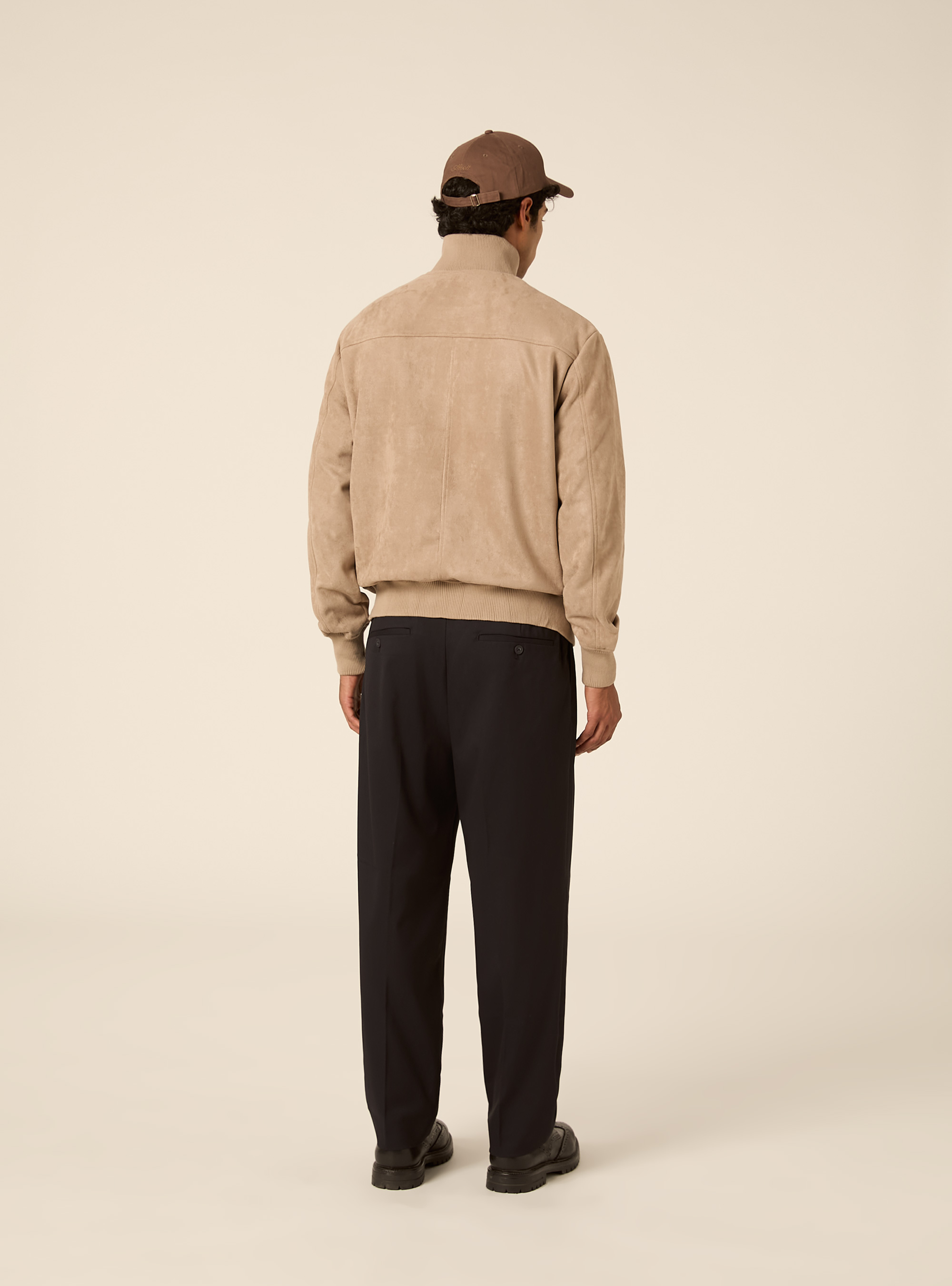 Giubbotto bomber effetto suede, SA2 SAND MEDIUM