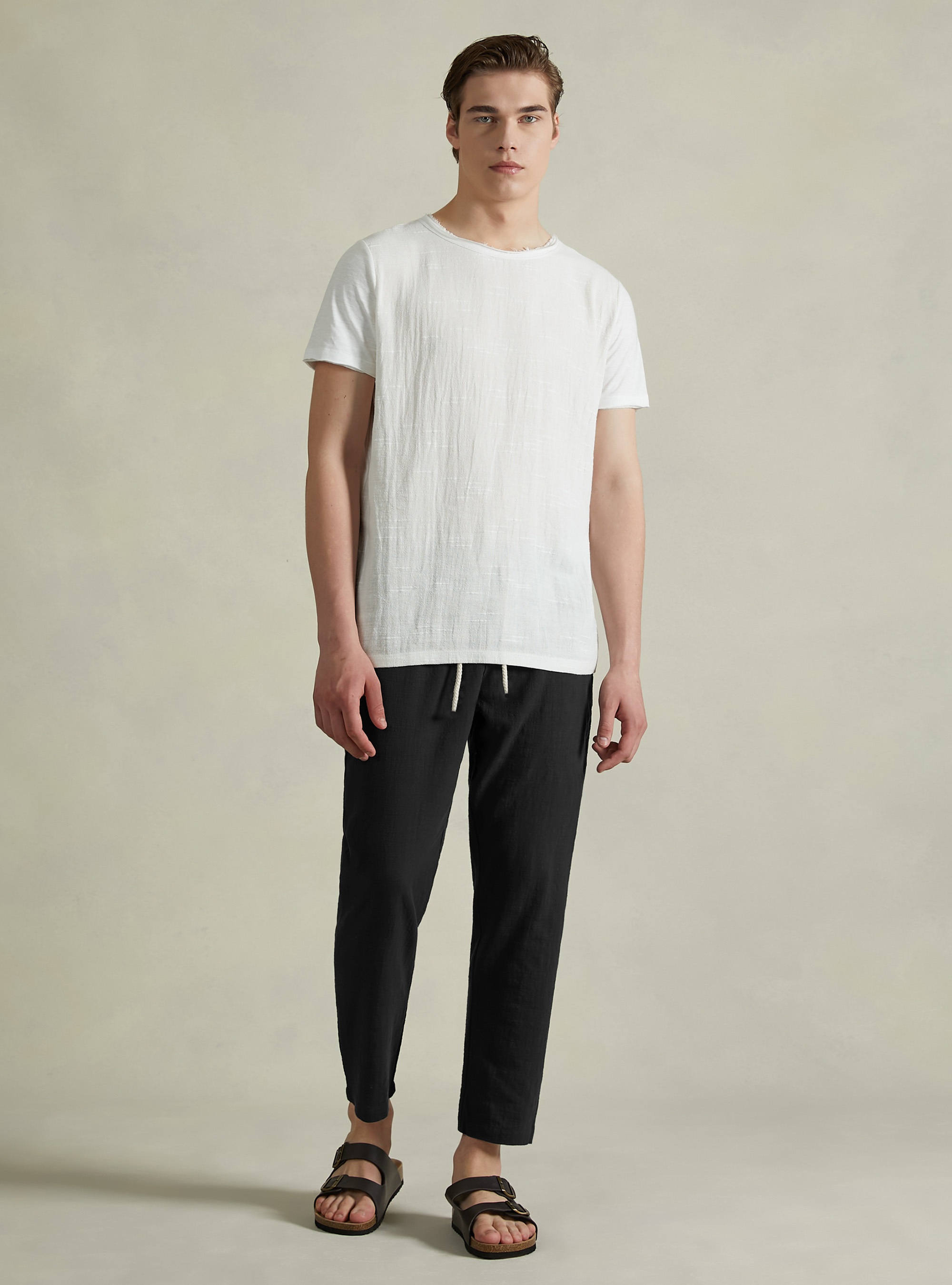 Jogginghose aus einer Leinenmischung, BK1 BLACK