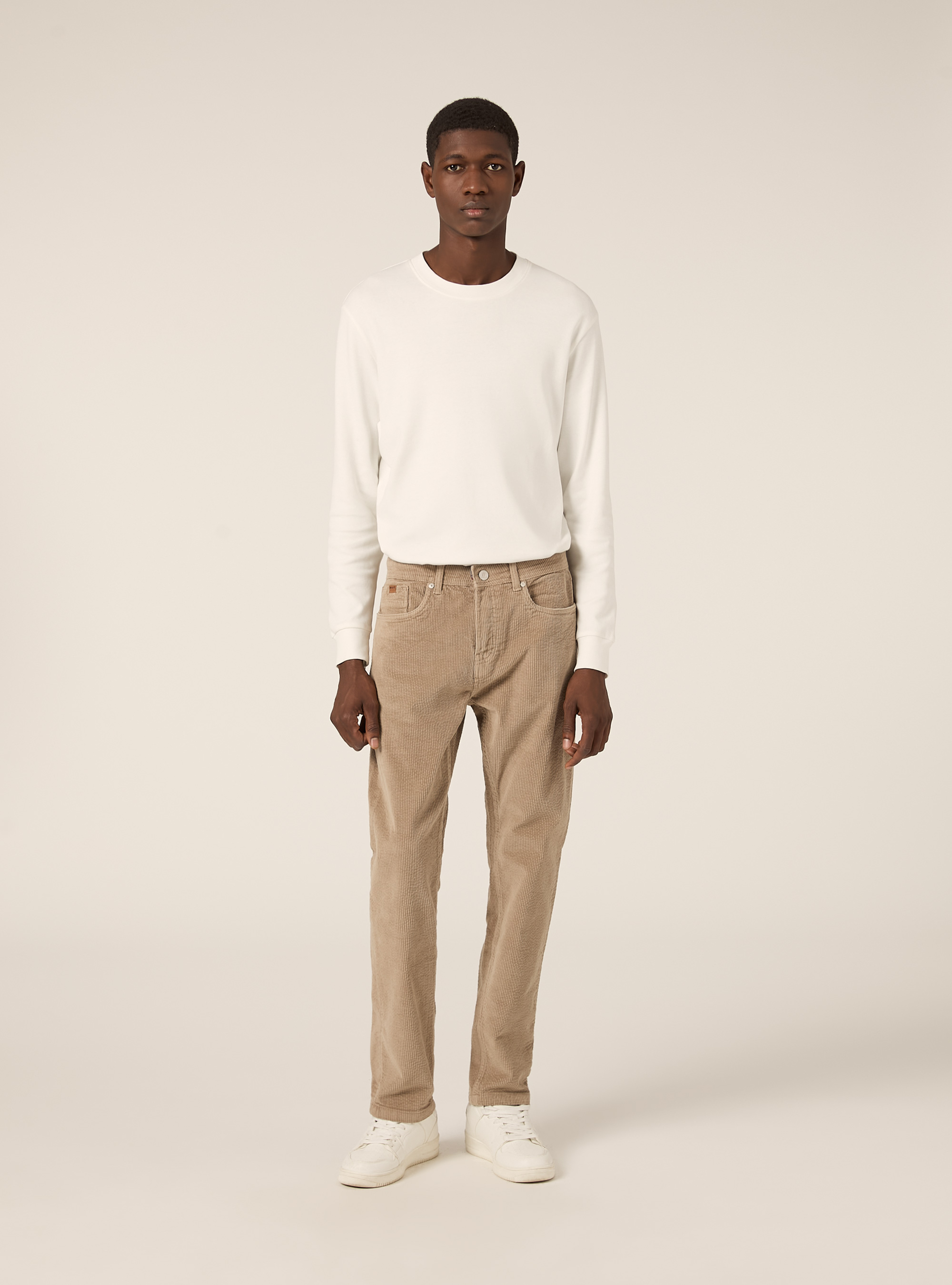 Pantalon skinny en velours cotelé, BG3 BEIGE LIGHT