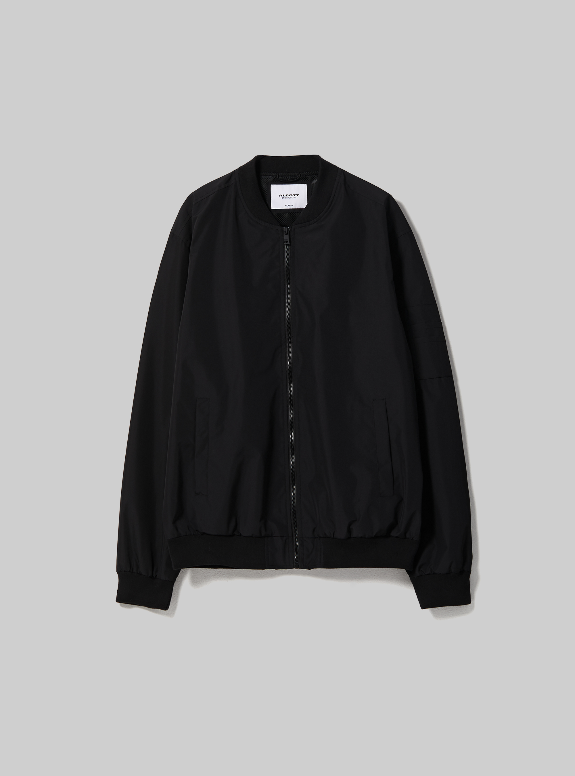 Windproof regular fit bomber jacket, BK1 BLACK