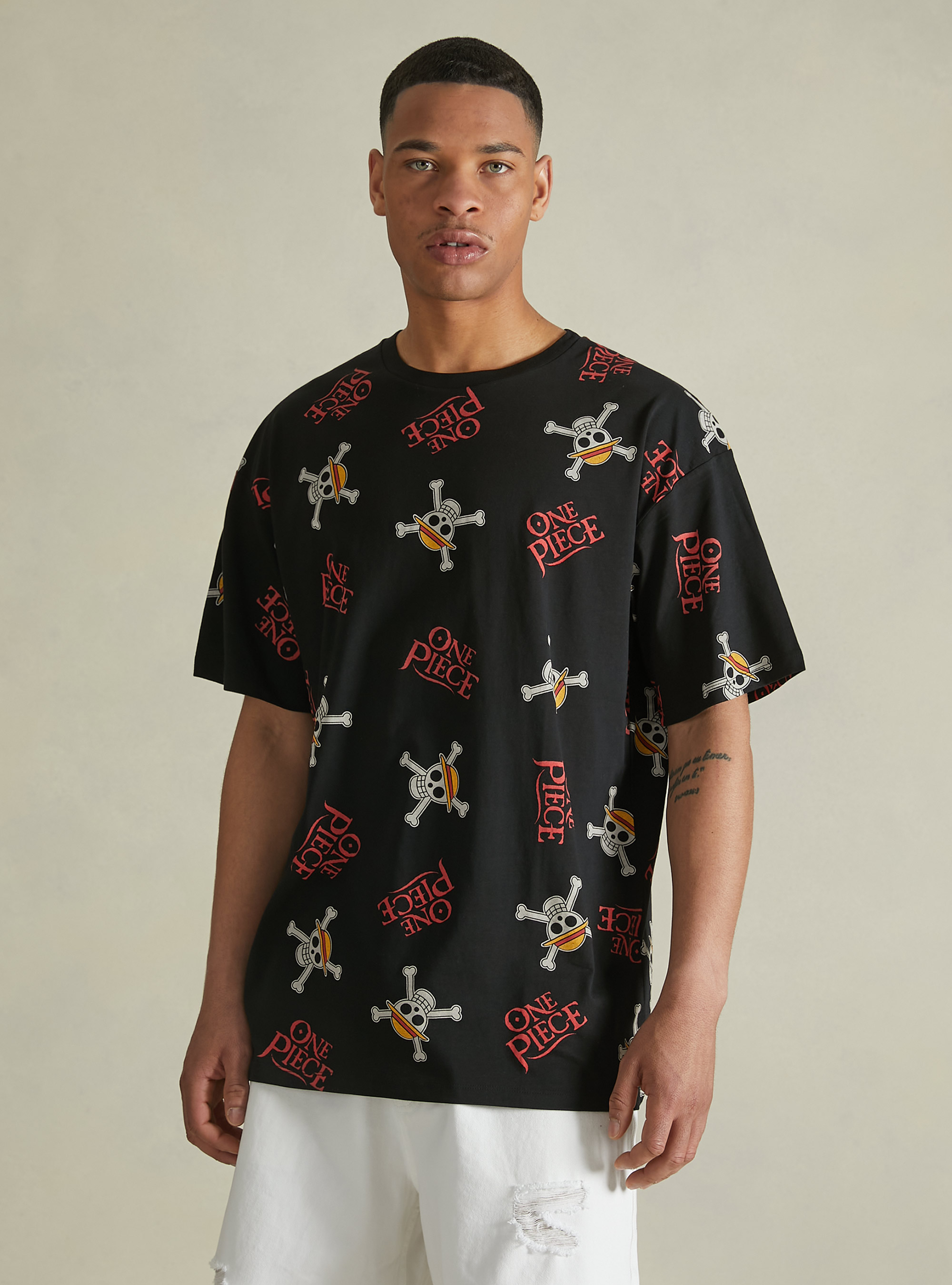 One Piece / Camiseta Alcott all over, BK1 BLACK