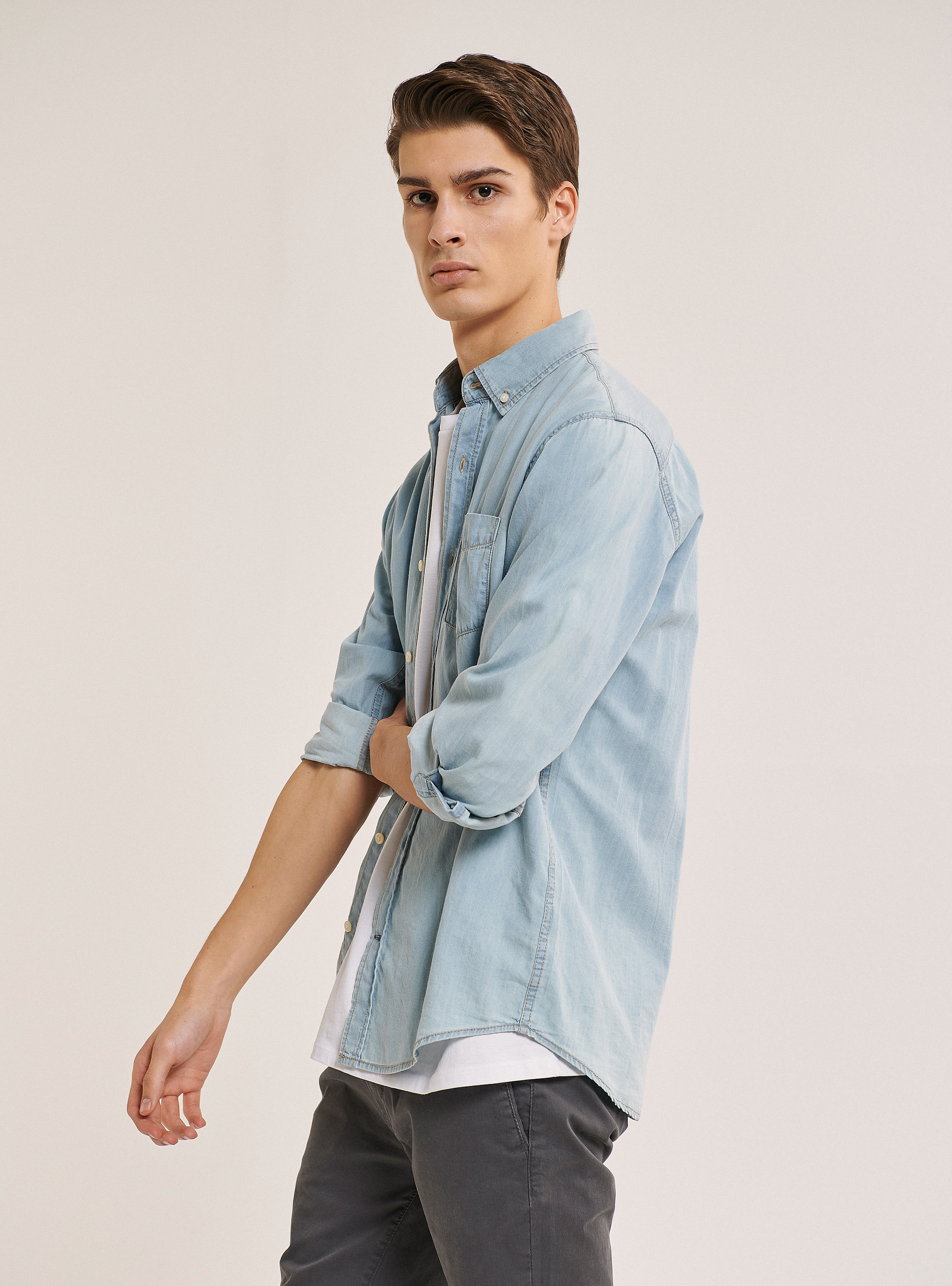 Camicia in denim, AZURE