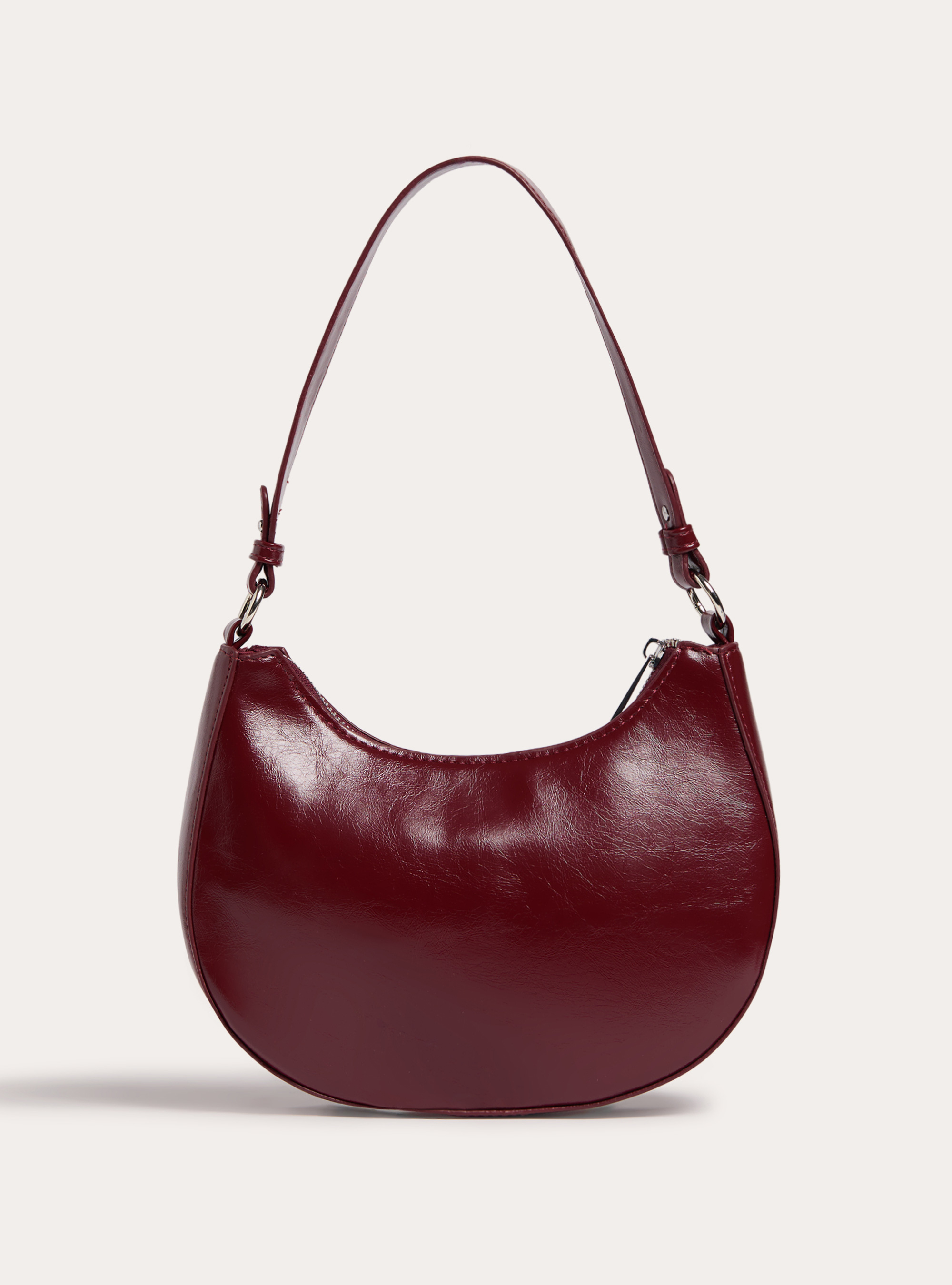 Borsa a spalla mezzaluna, BO2 BORDEAUX MEDIUM