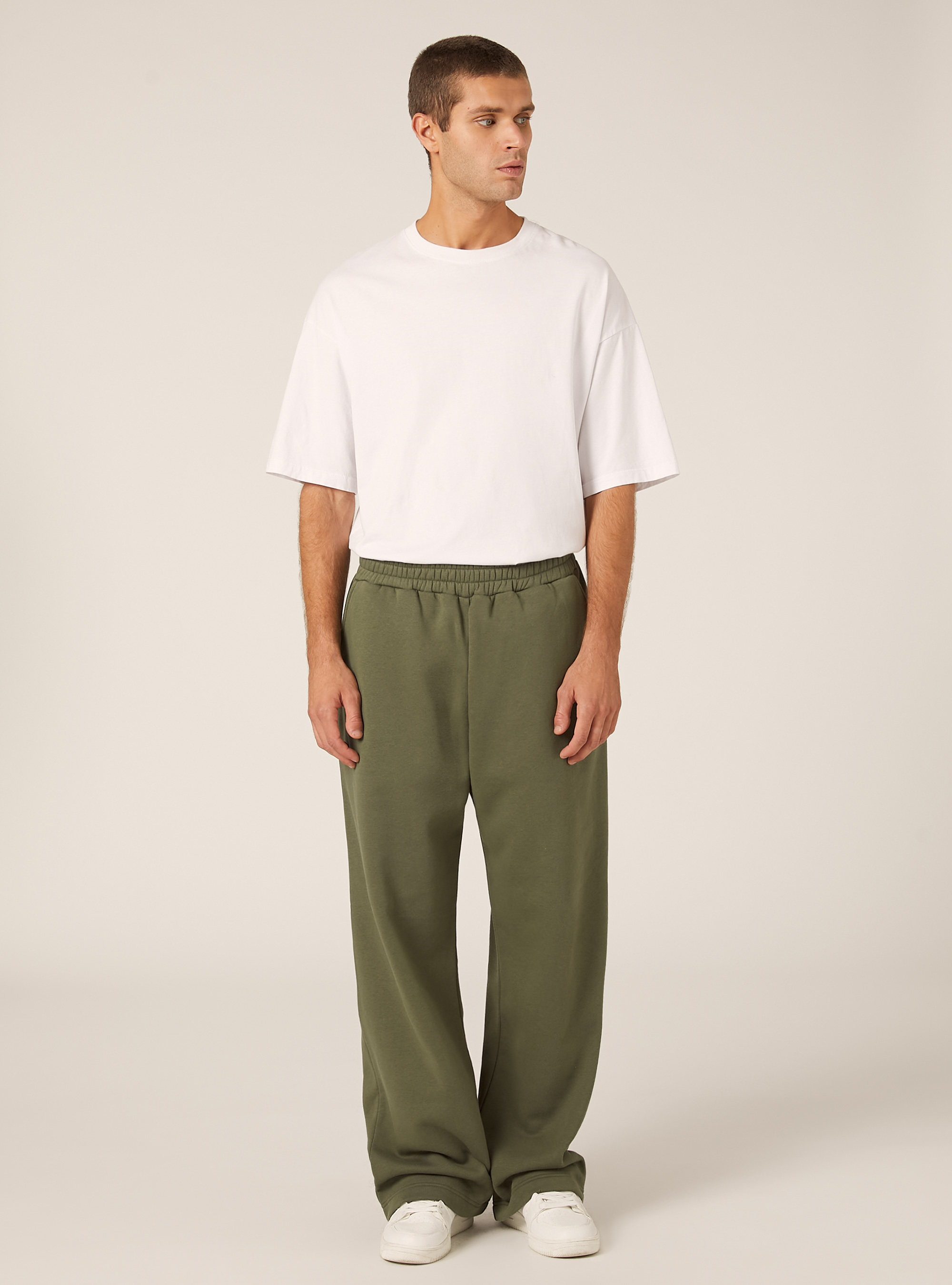 Loose-Fit-Hose aus Sweatshirtstoff, KY2 KAKY MEDIUM