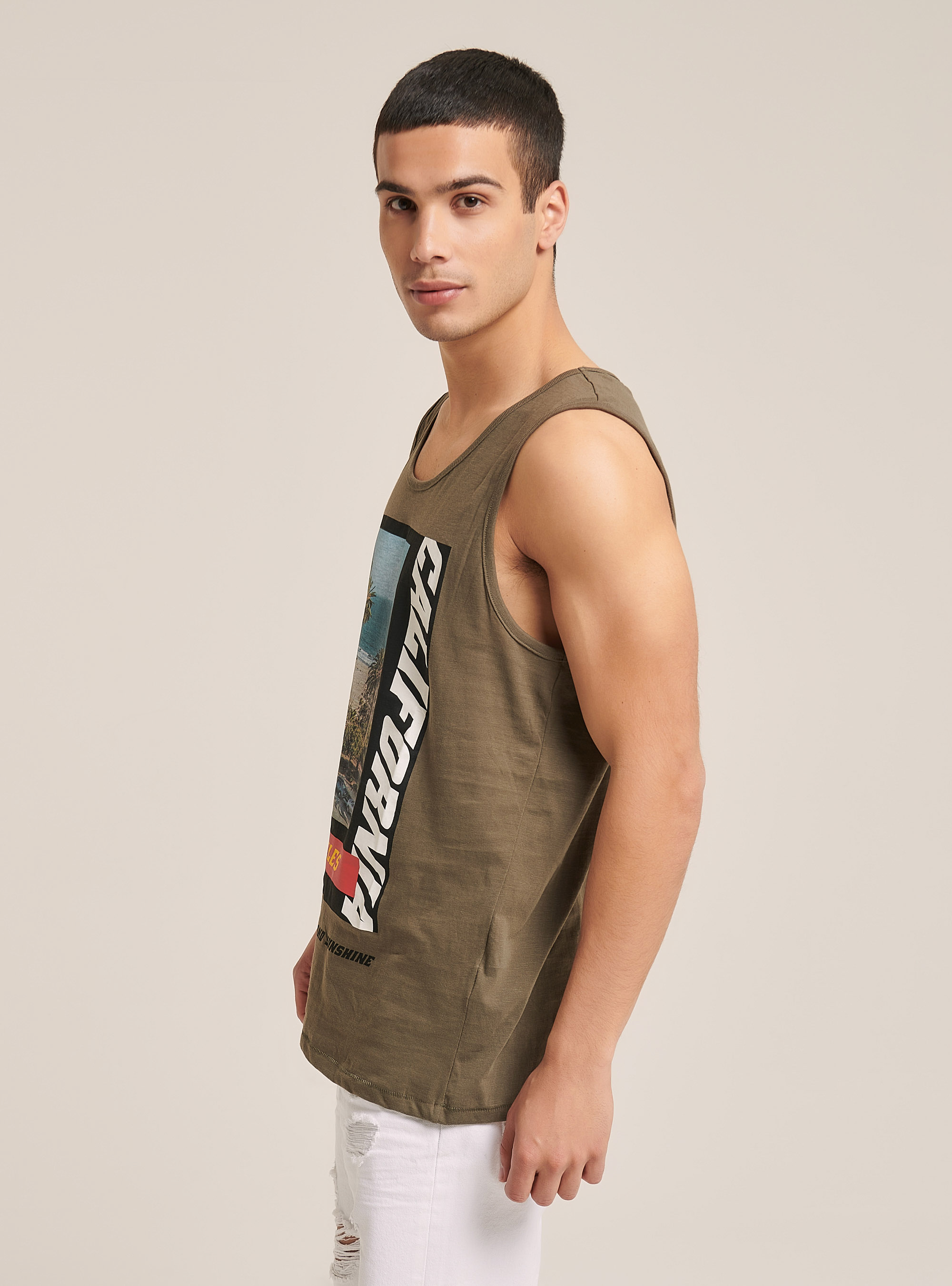 Tanktop mit Aufdruck City, C622 KAKY