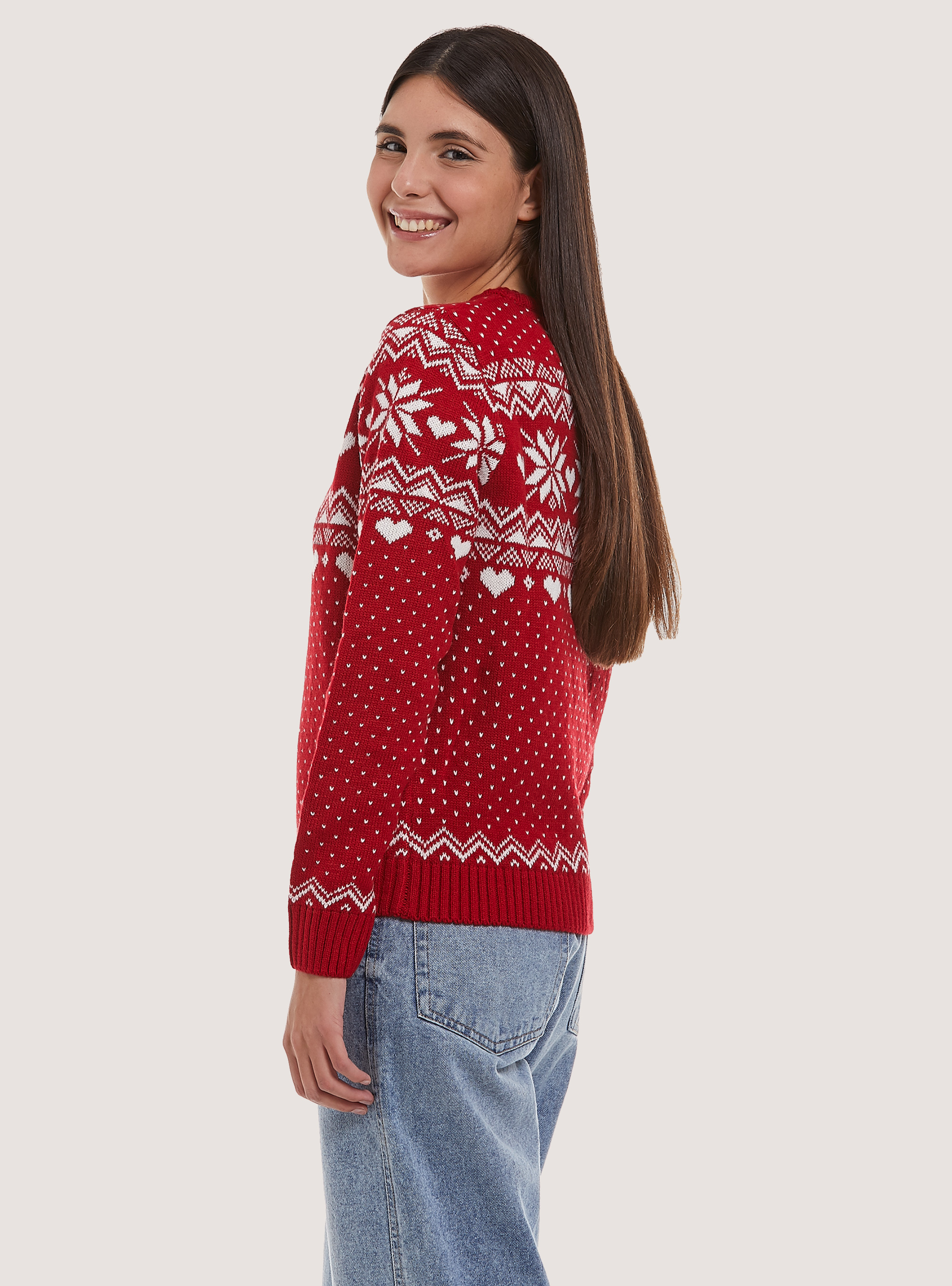Christmas Family Collection Pullover, RD2 RED MEDIUM