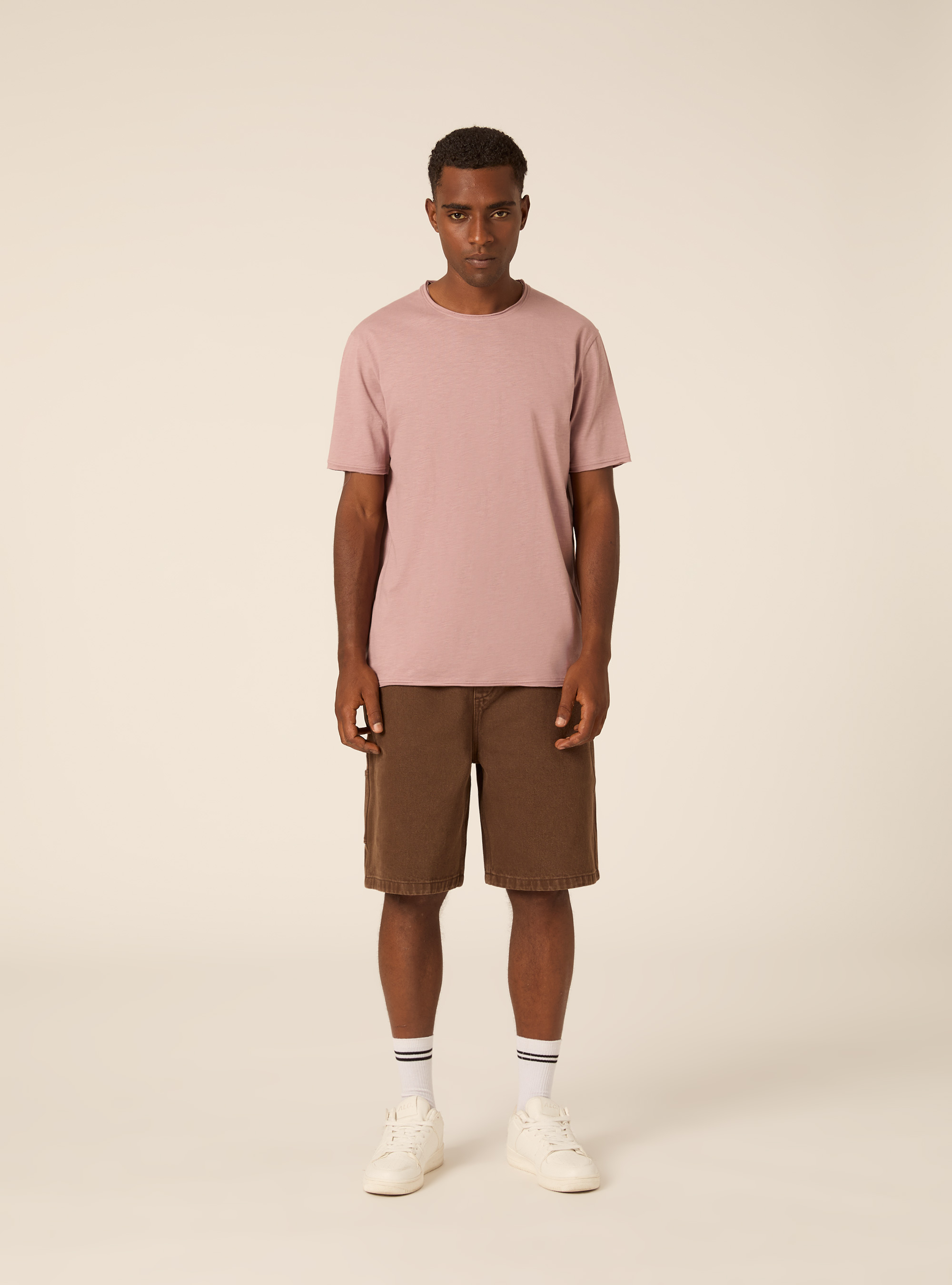 T-shirt slub tinta unita, PK3 PINK LIGHT
