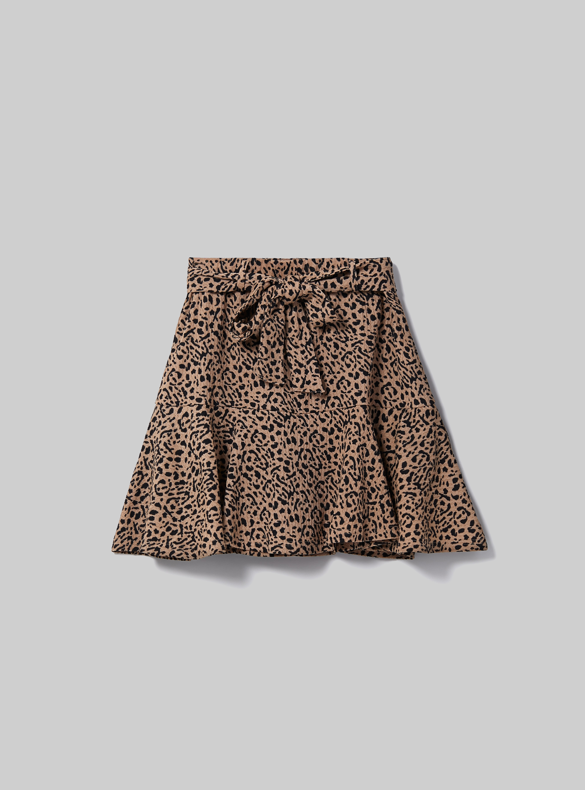 Printed skort with strap, ANIMALIER