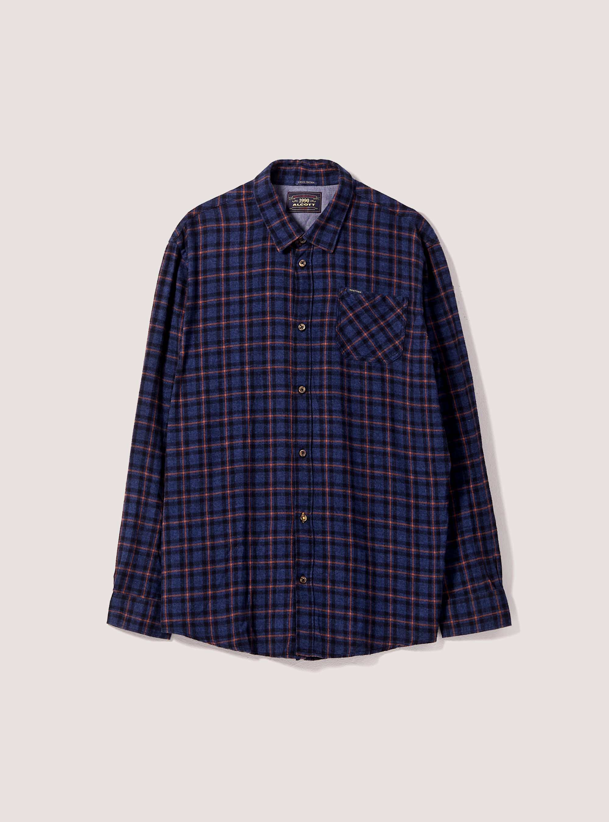 Camisa de franela a cuadros, NA2 NAVY MEDIUM