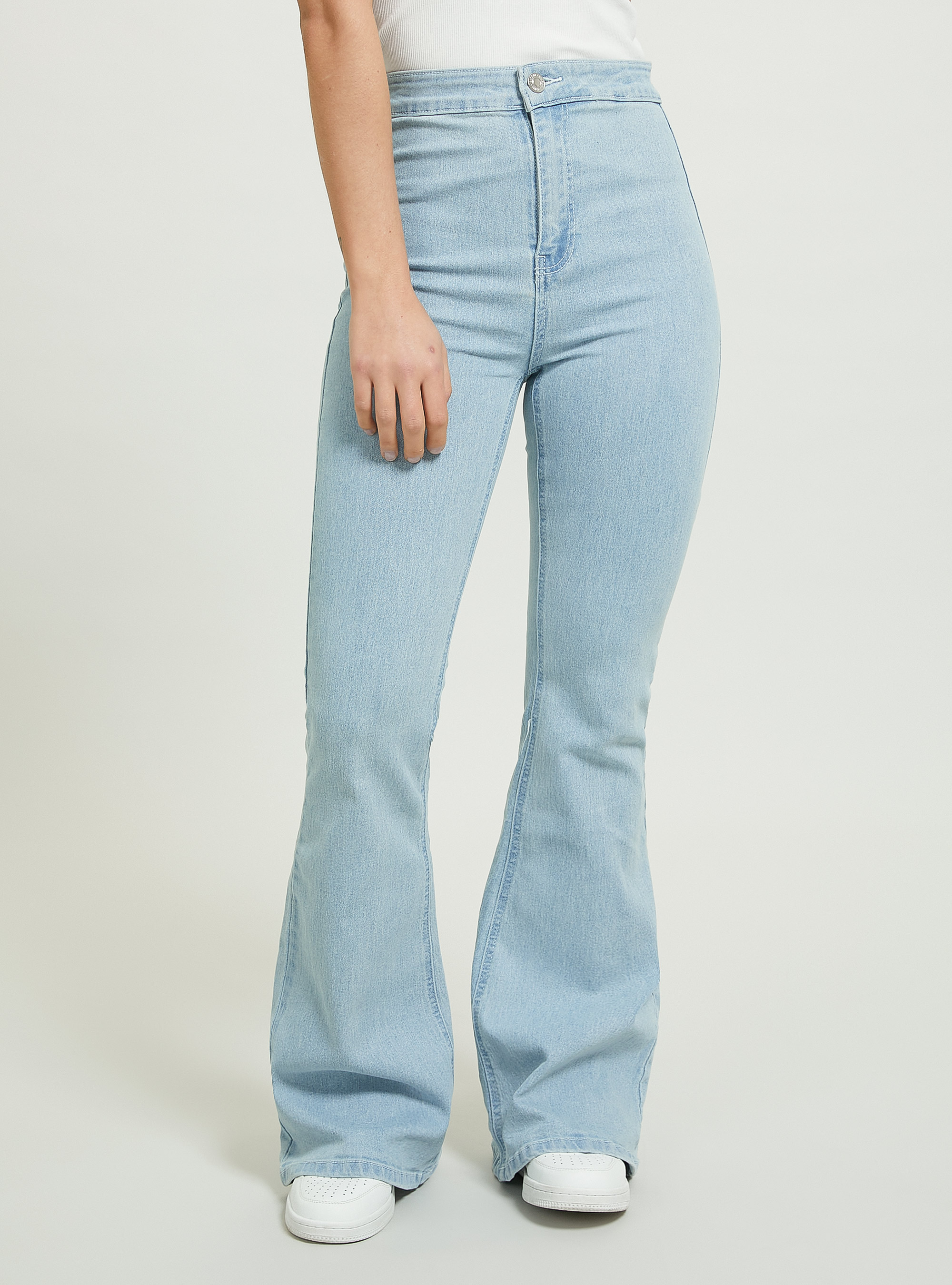 Denim High Rise Flare Jeggings