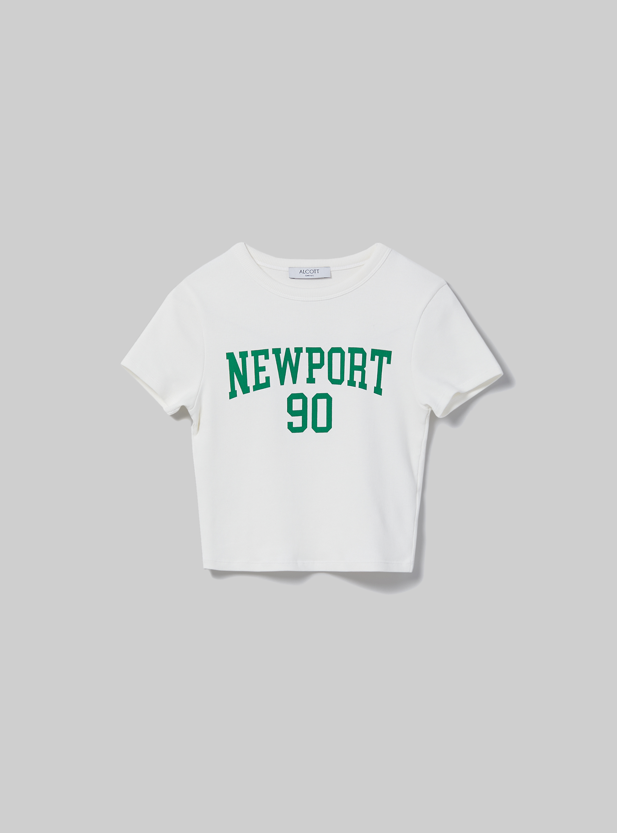 T-shirt court avec imprim&eacute; universitaire, WH2 WHITE