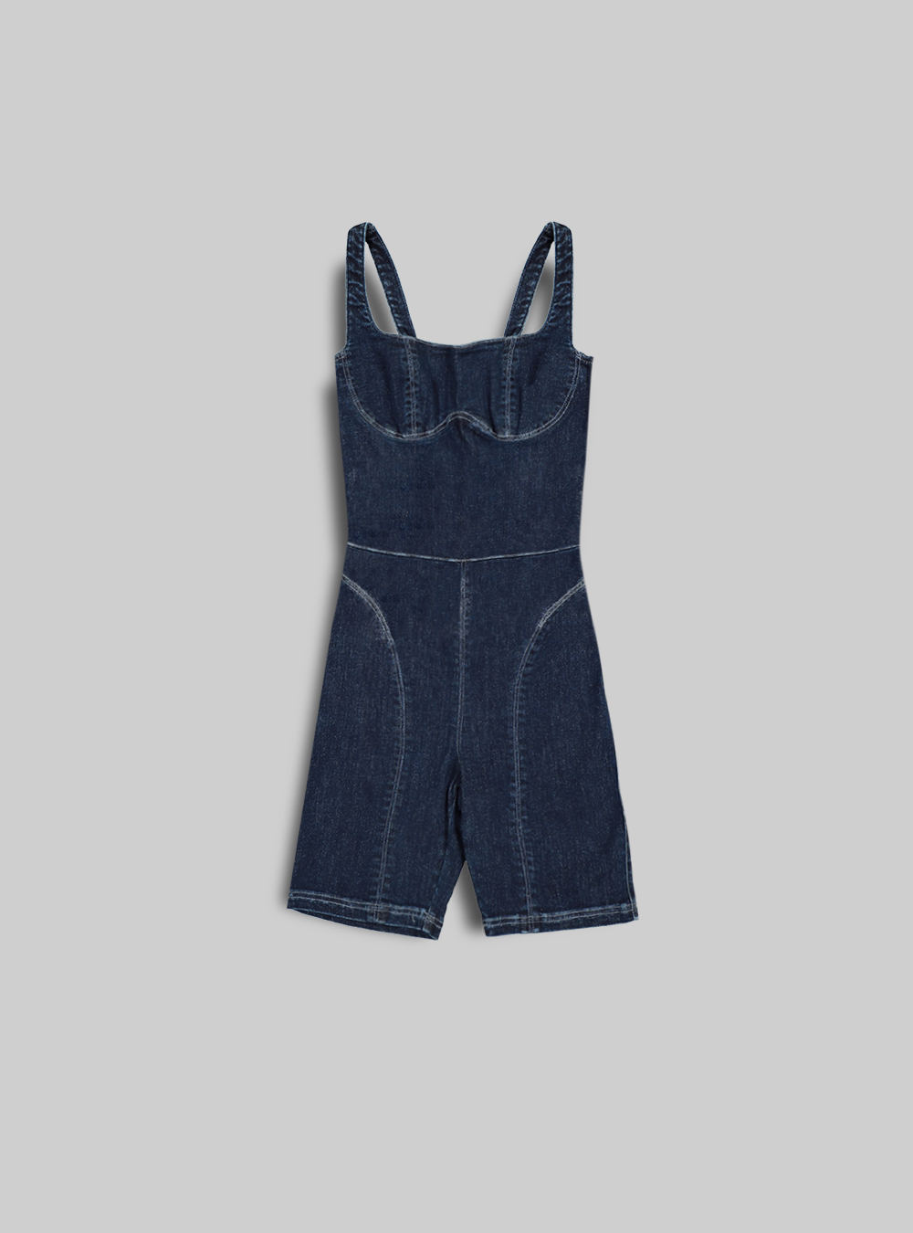 Survetement court en denim, D001 DEEP BLUE