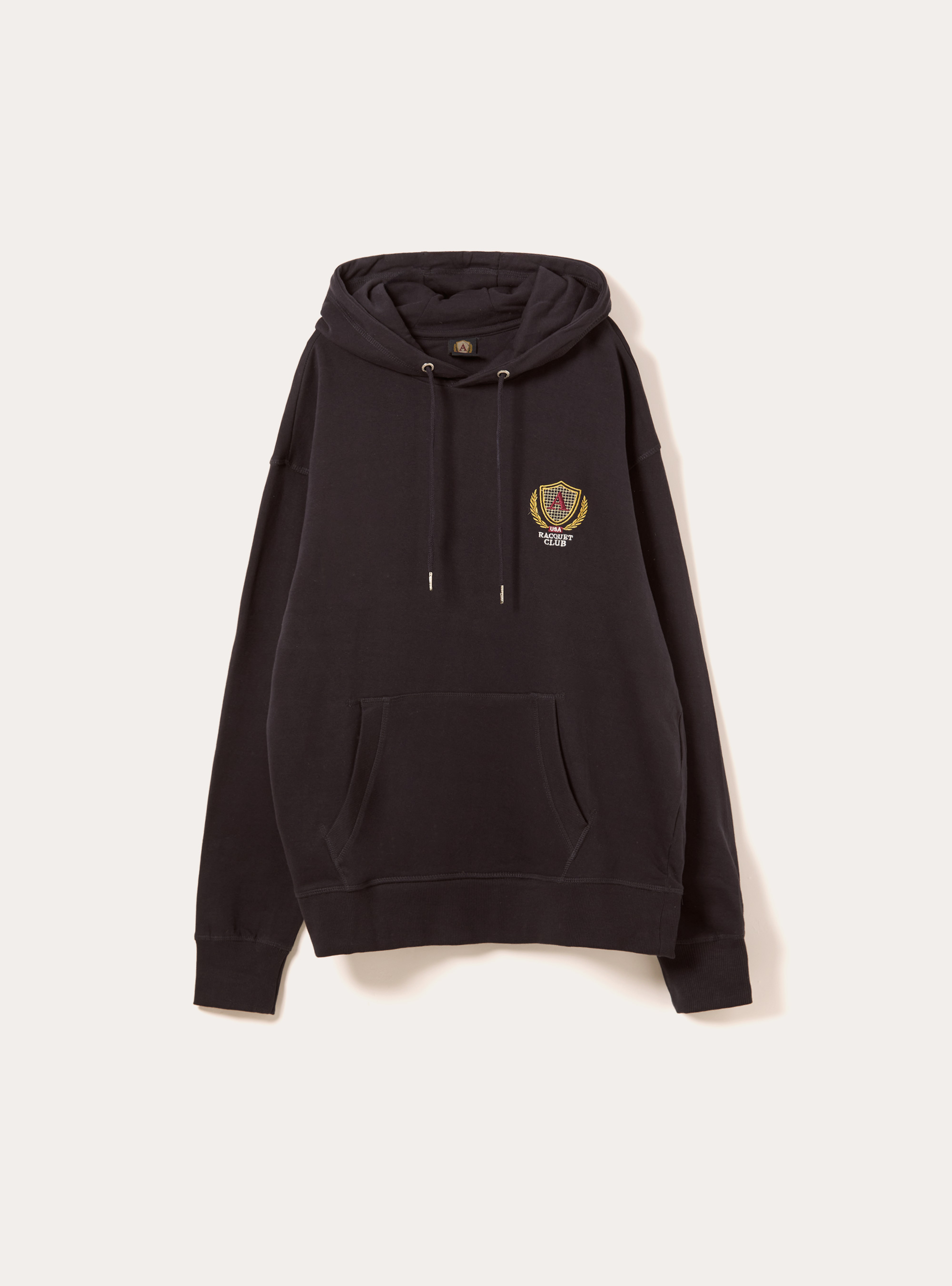 Hooded sweatshirt with cotton patch, BLUE NAVY