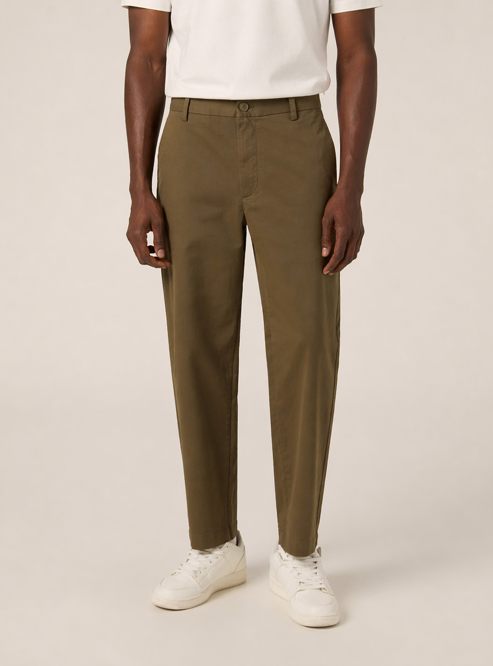 Pantalon chino slim fit en twill stretch, KY2 KAKY MEDIUM