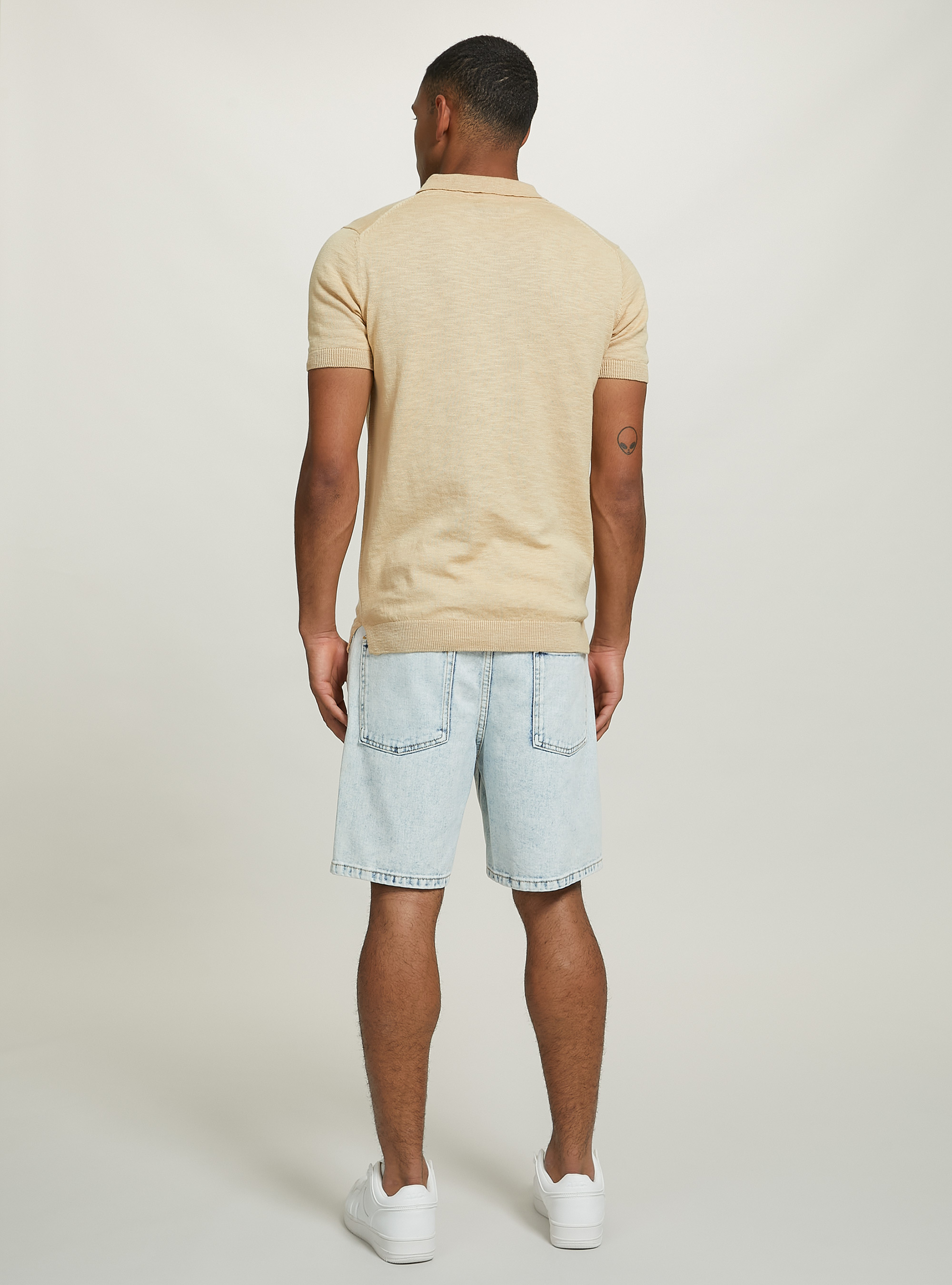 Jersey de color sólido, BG3 BEIGE LIGHT