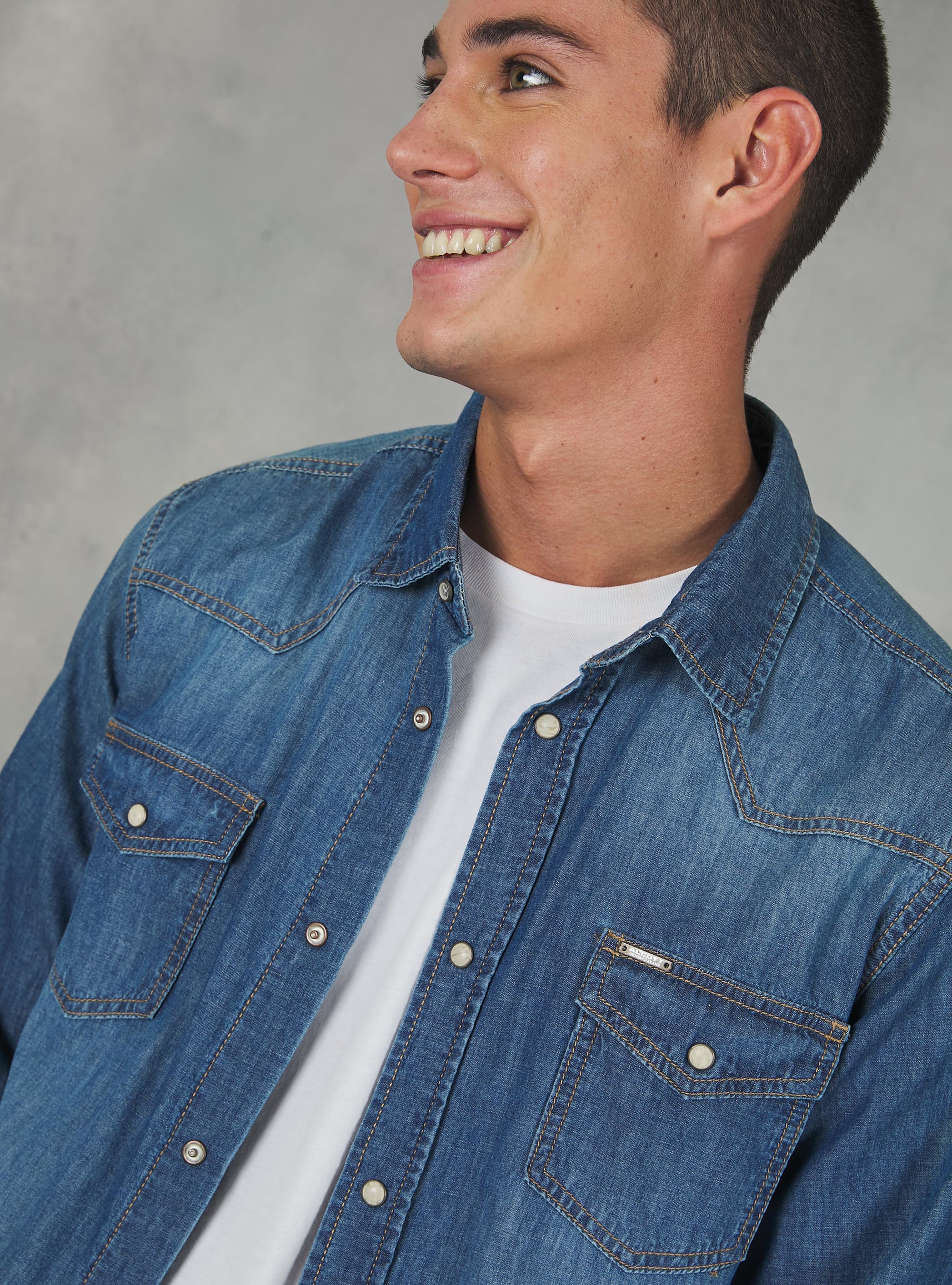 Camicia in denim, BLU