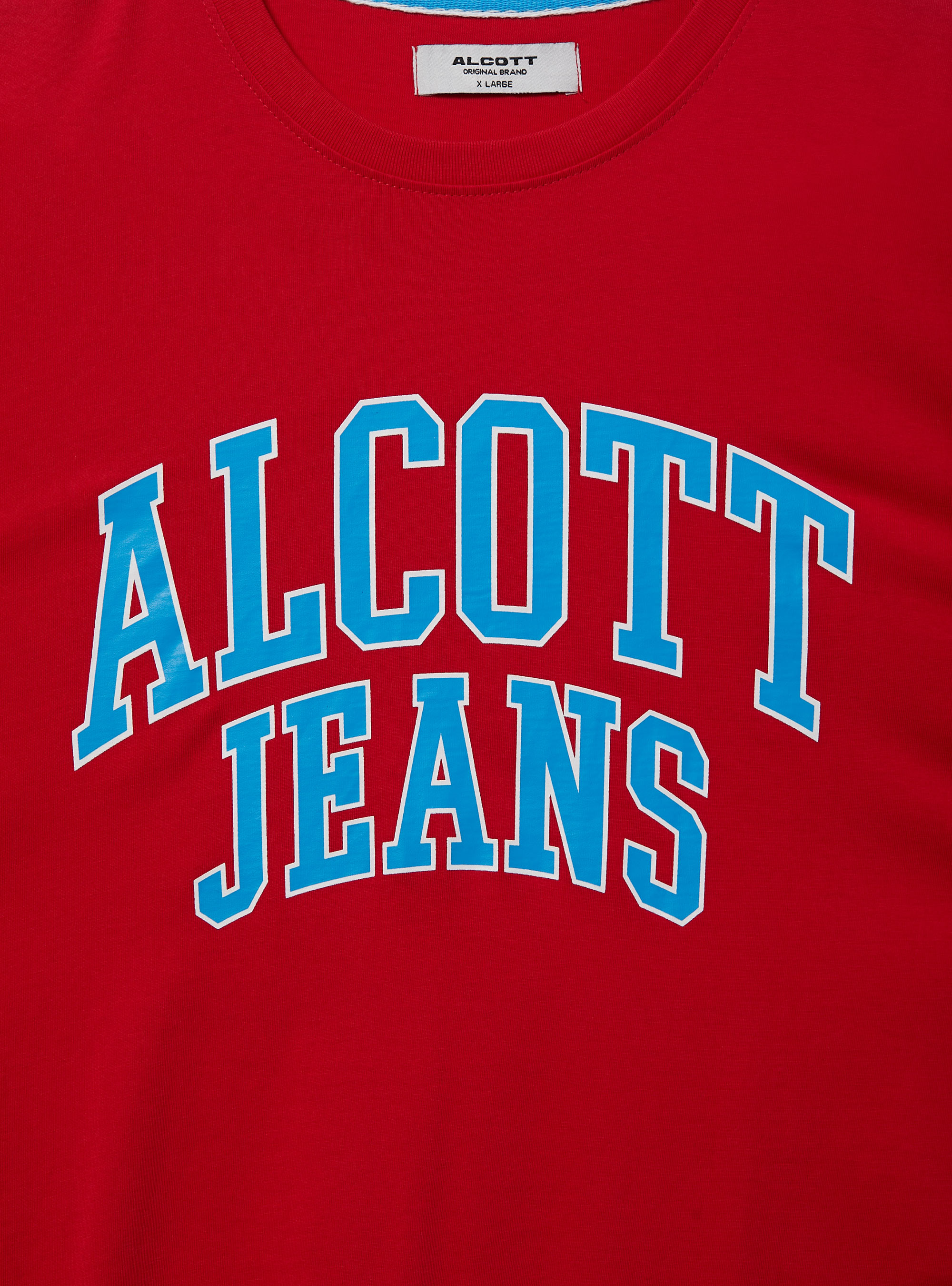 T-shirt en coton avec imprimé, C3376 RED