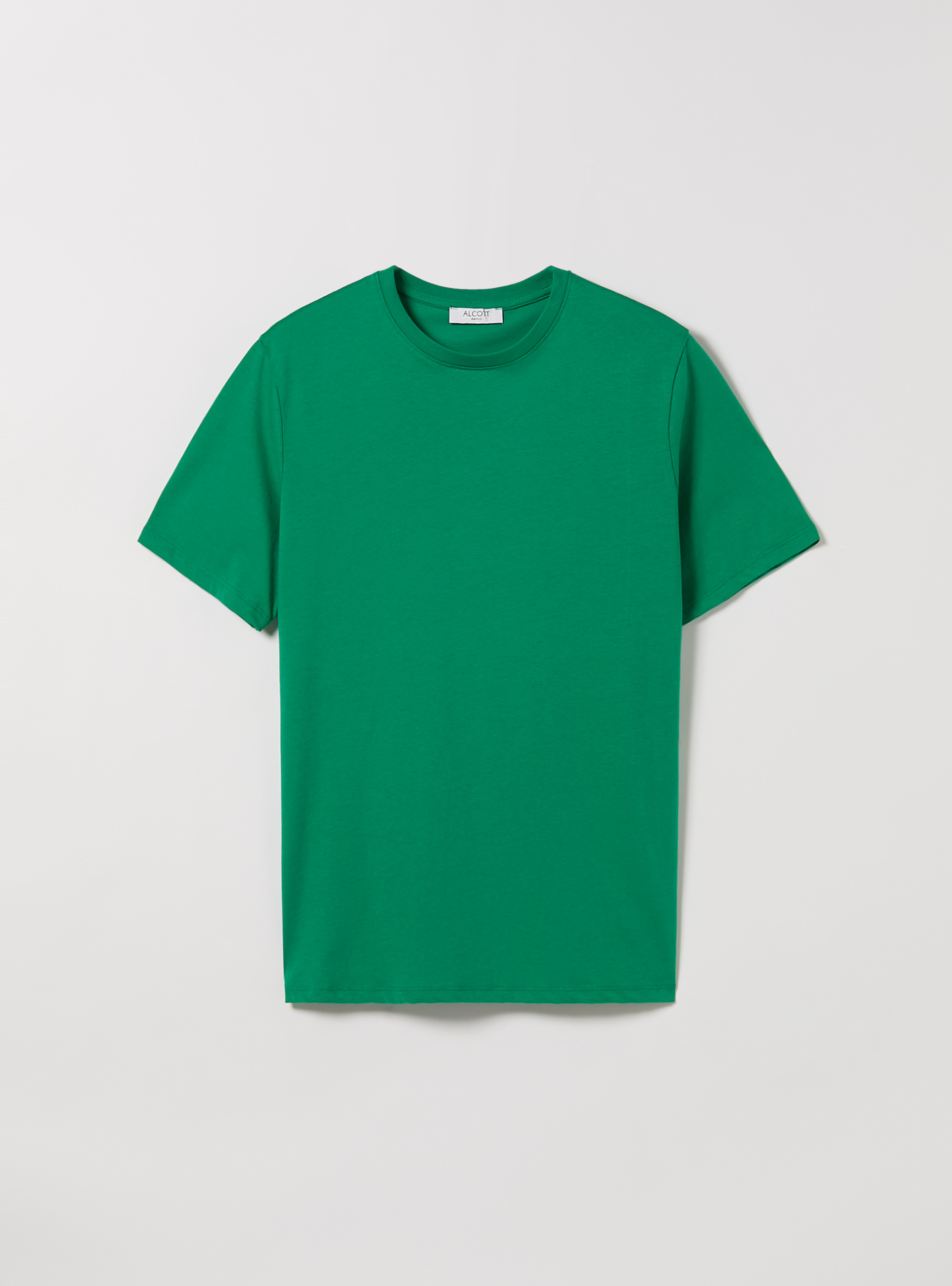 Crew-neck cotton T-shirt, GN1 GREEN DARK