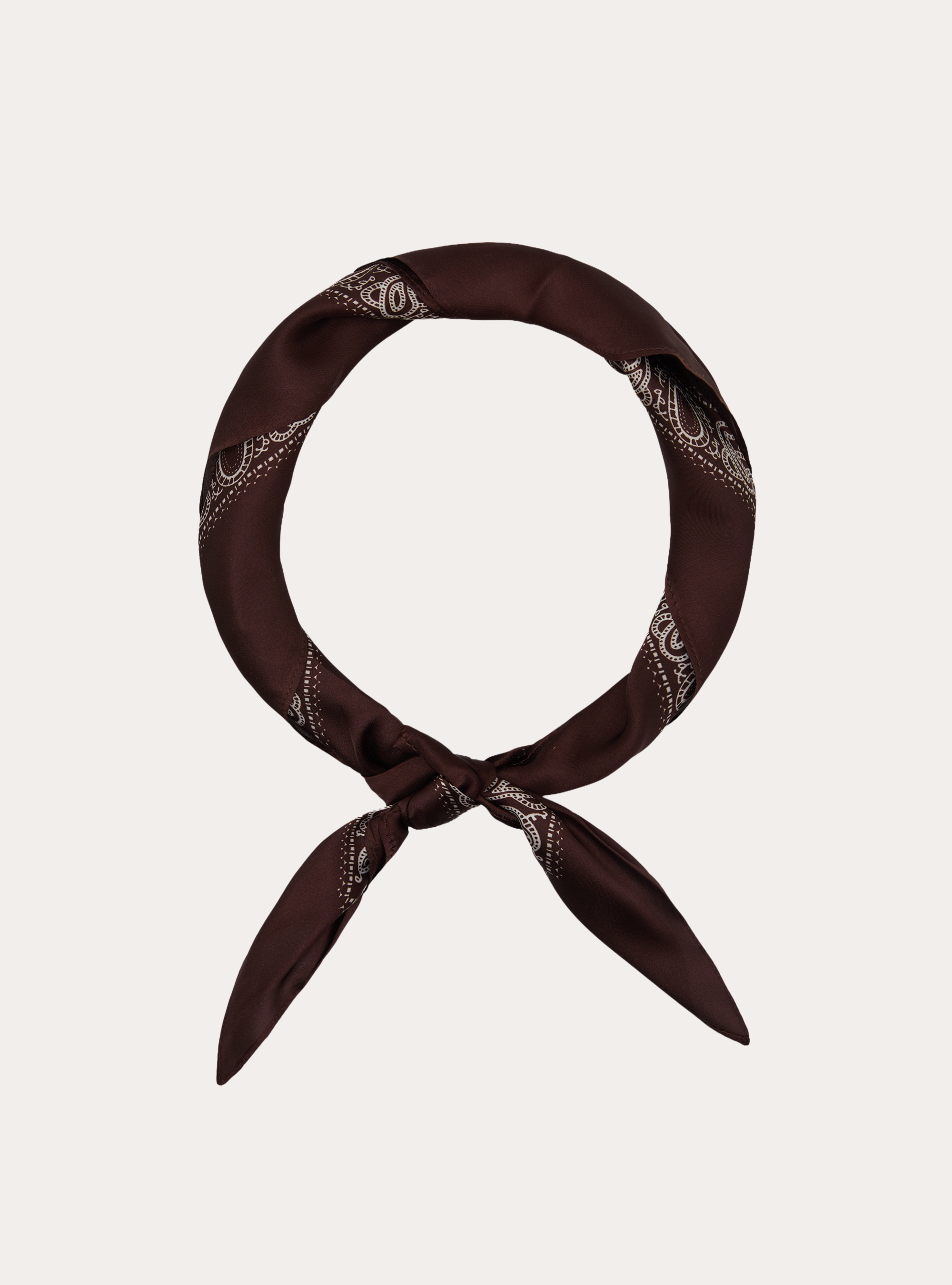 Sciarpa foulard stampato, BR2 BROWN MEDIUM