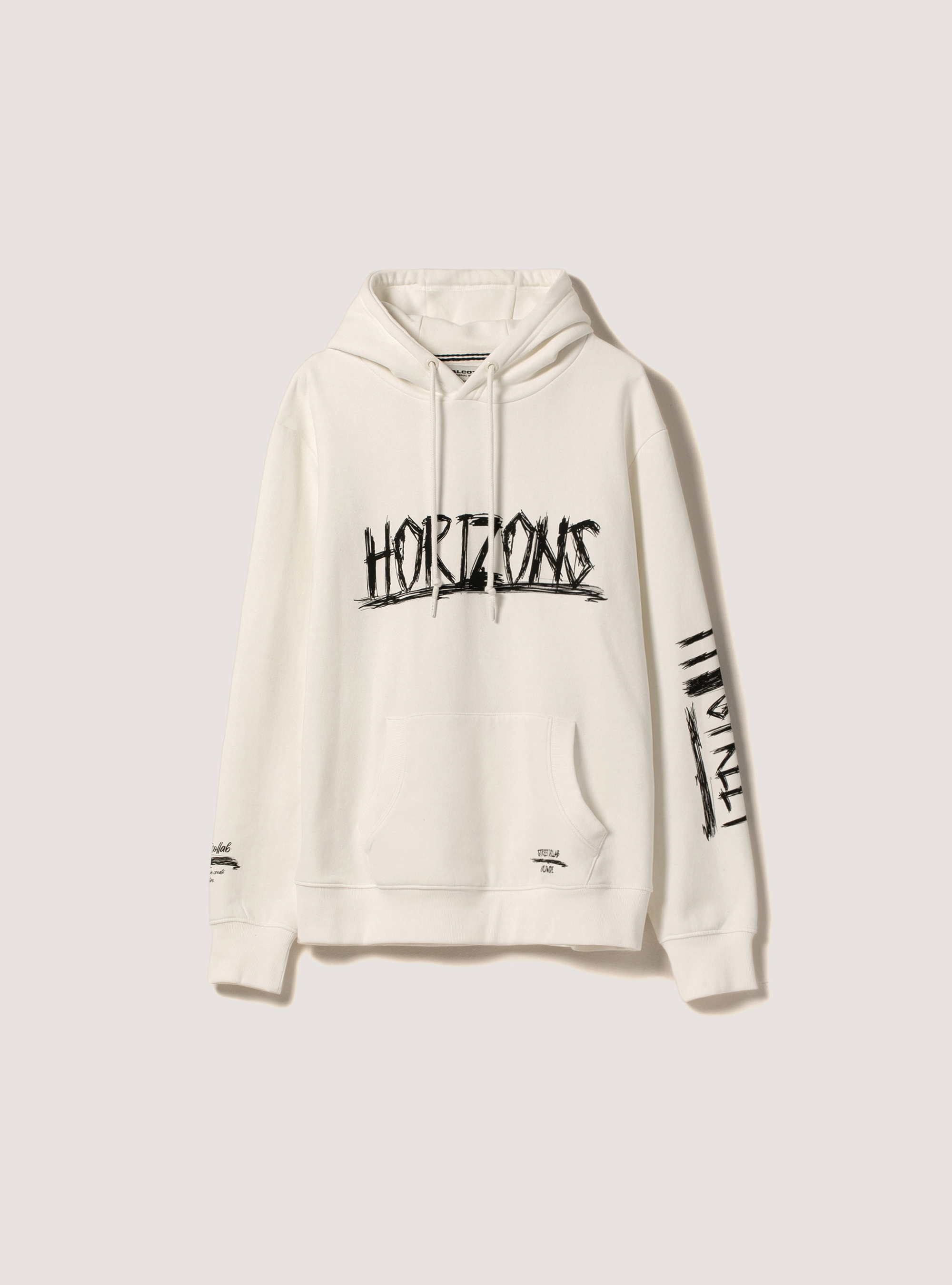 Sweatshirt with print and hood, WH2 WHITE