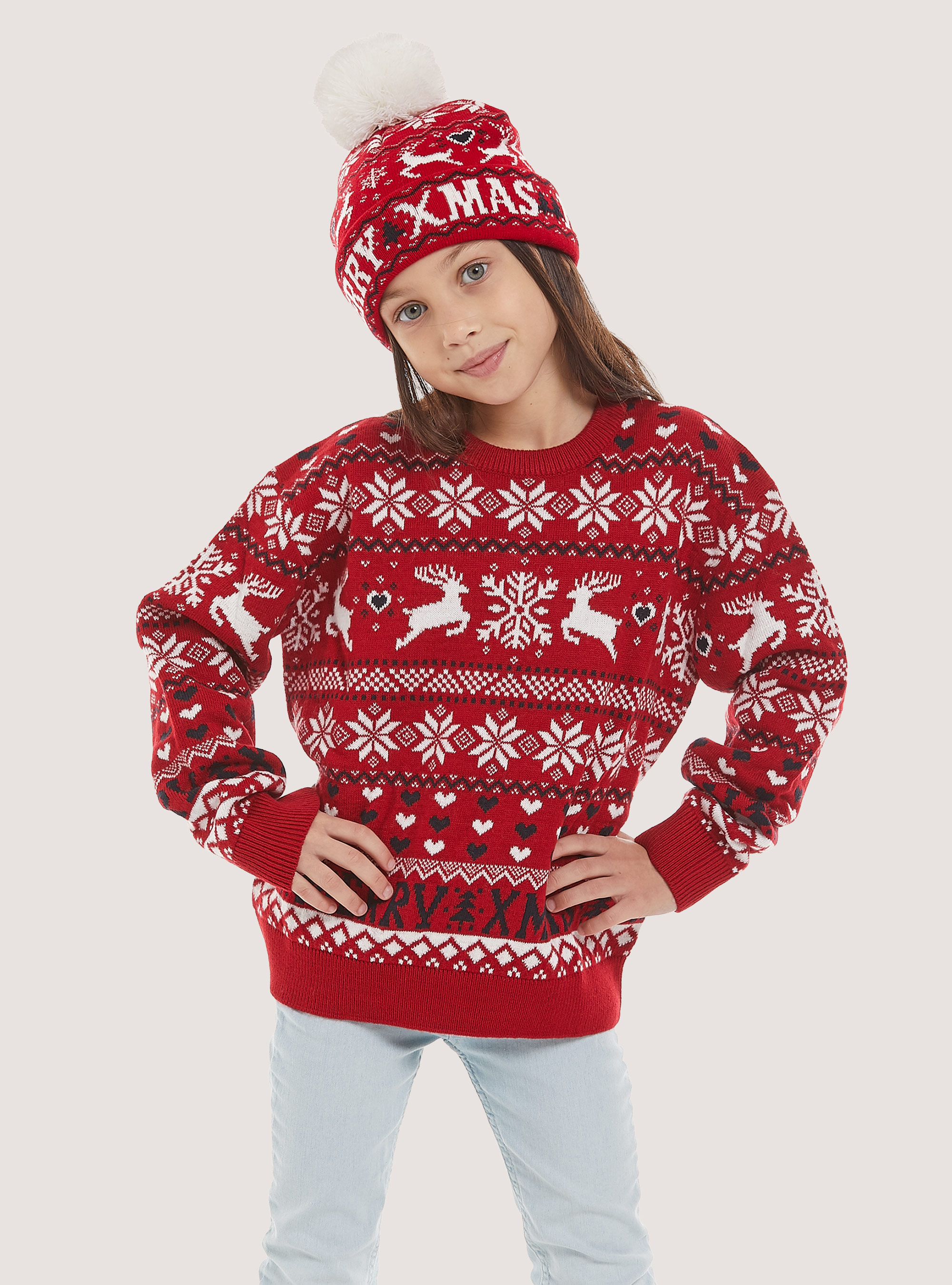 Mini Me Christmas Collection Pullover, RD2 RED MEDIUM