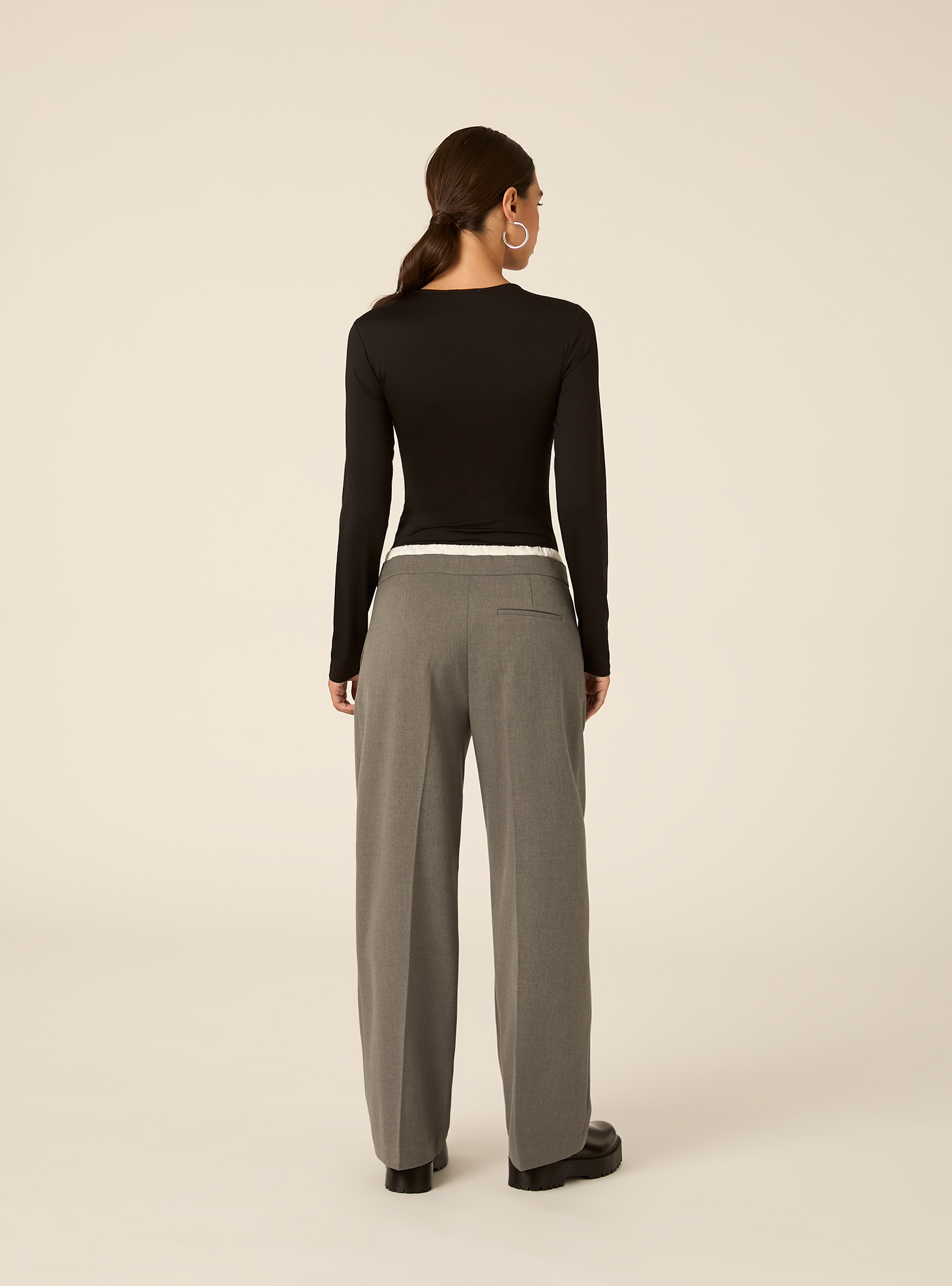 Body girocollo maniche lunghe, BK1 BLACK