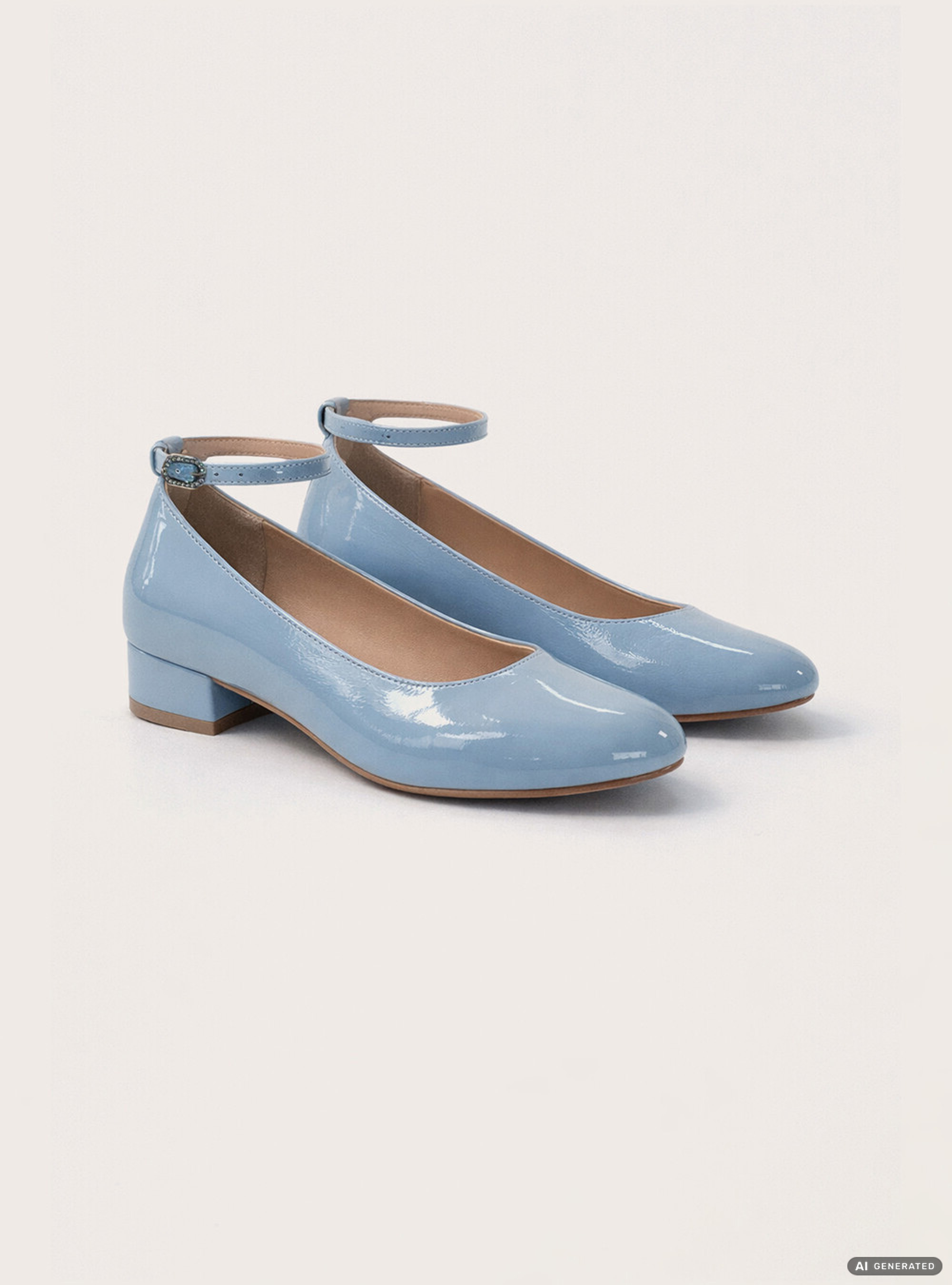 Ballerina flats with a strap, AZ2 AZURE MEDIUM