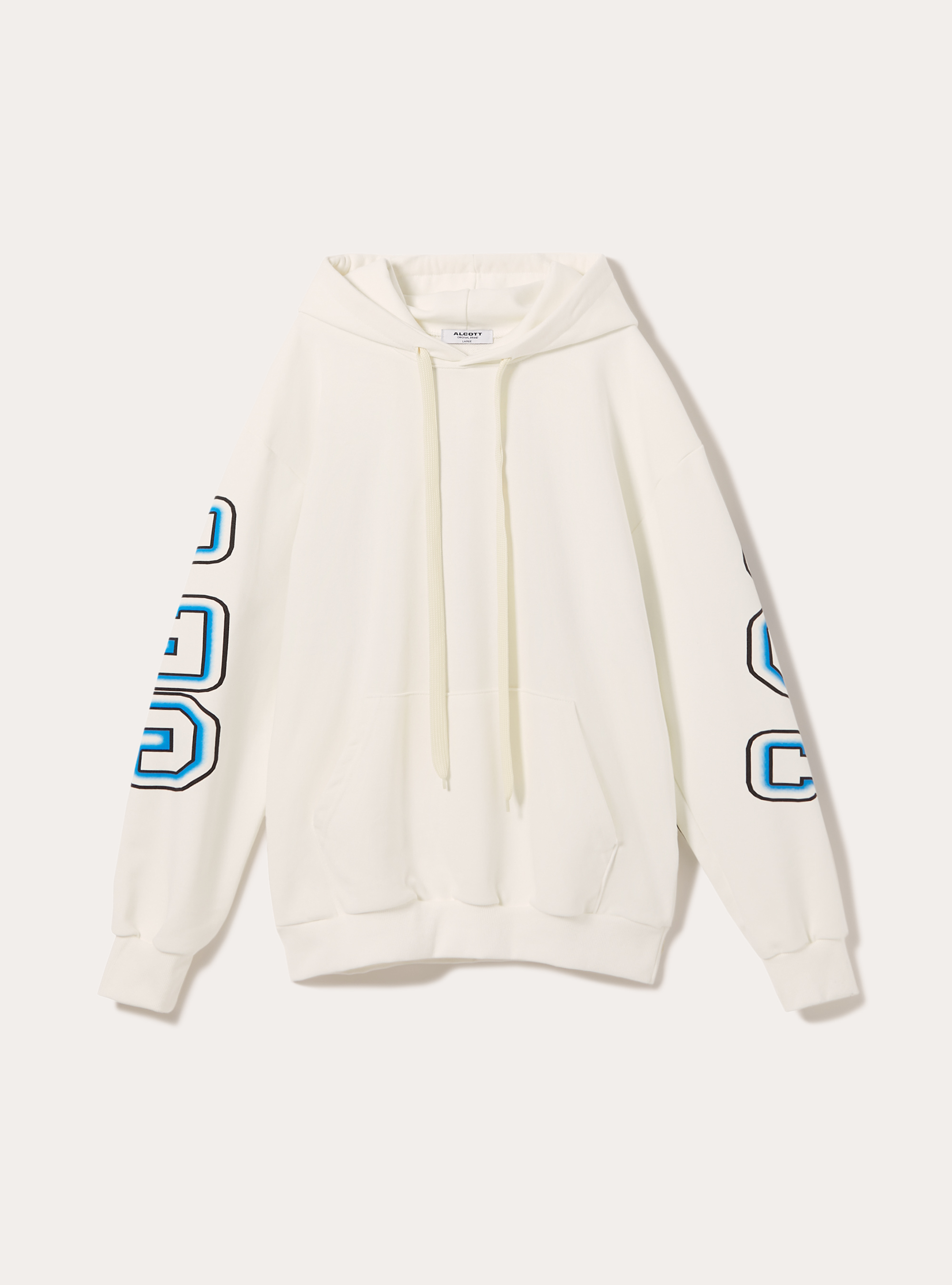 Hoodie mit Aufdruck, WH2 WHITE