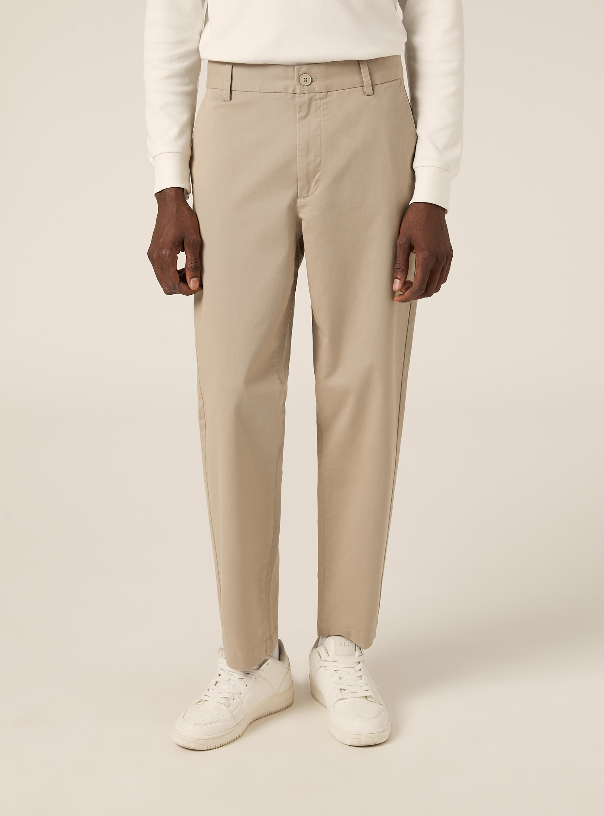 Slim Fit Chino-Hose aus Stretch-Twill, BG2 BEIGE MEDIUM