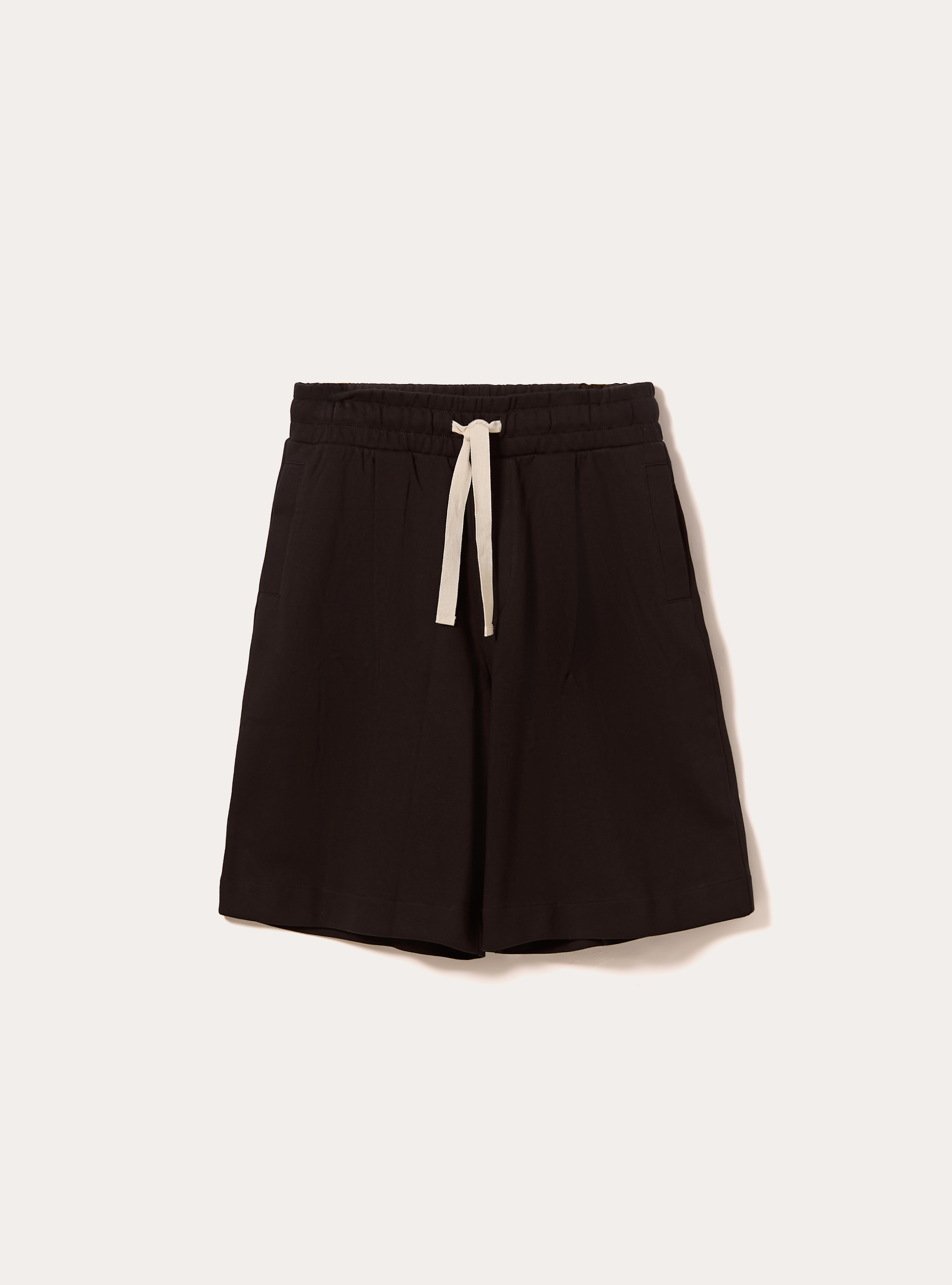 Bermudas de felpa de corte holgado, BK1 BLACK