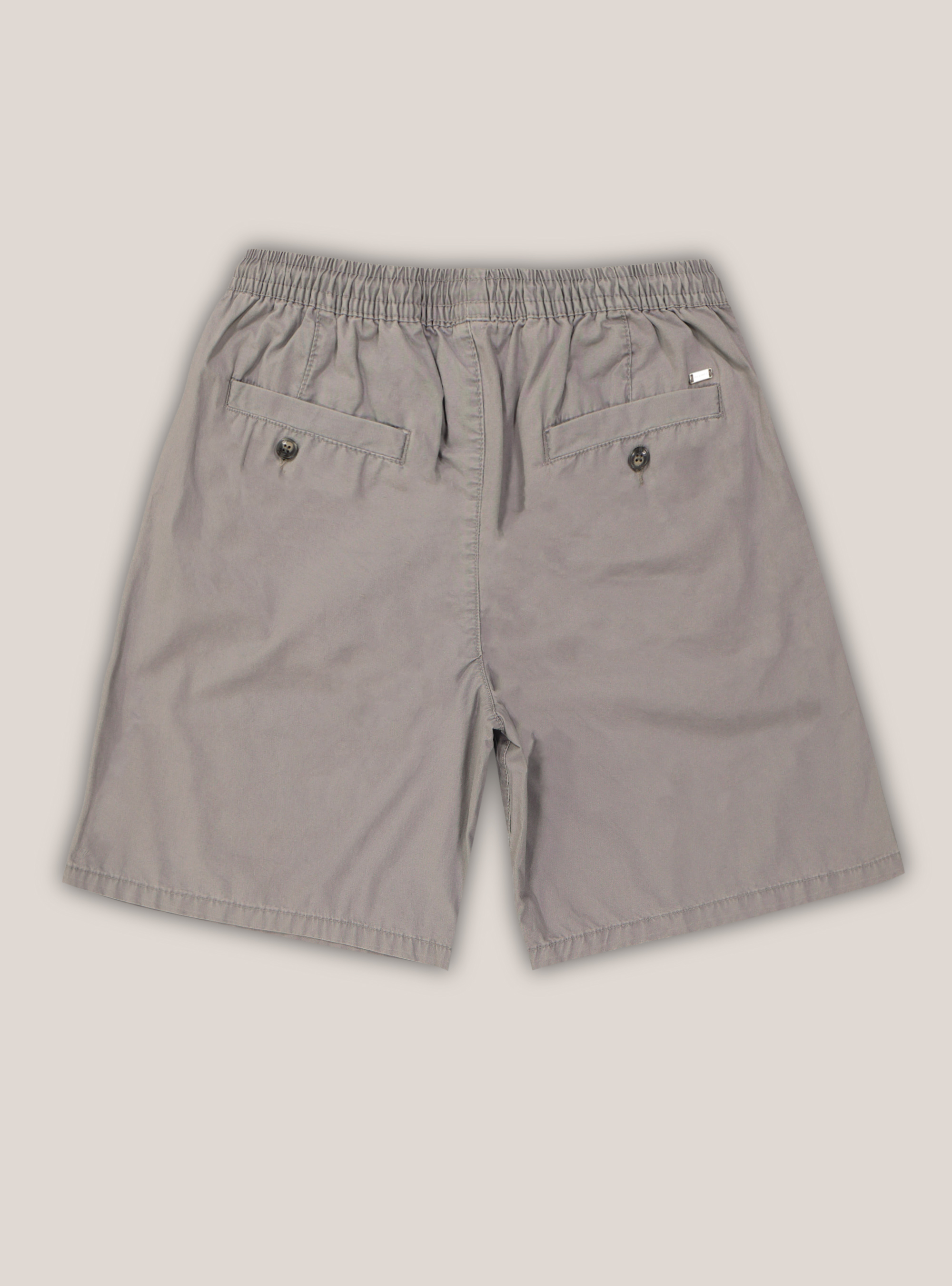 Bermuda in cotone con coulisse, GRIGIO