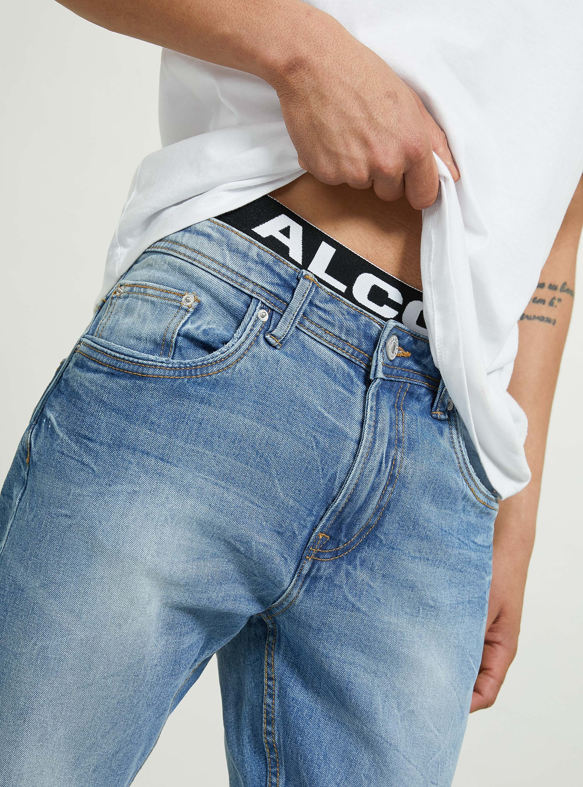 Slim fit jeans, D004 MEDIUM LIGHT BLUE