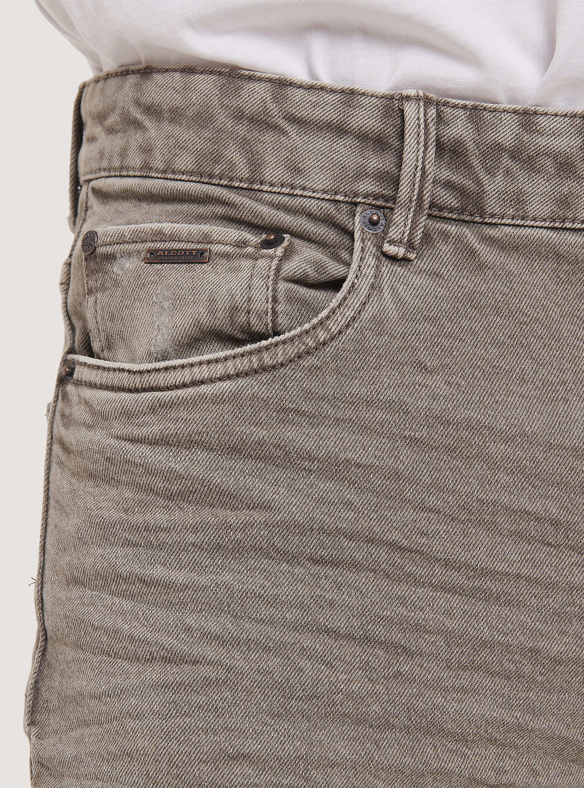 Stretch twill cotton trousers, C524 L.BROWN