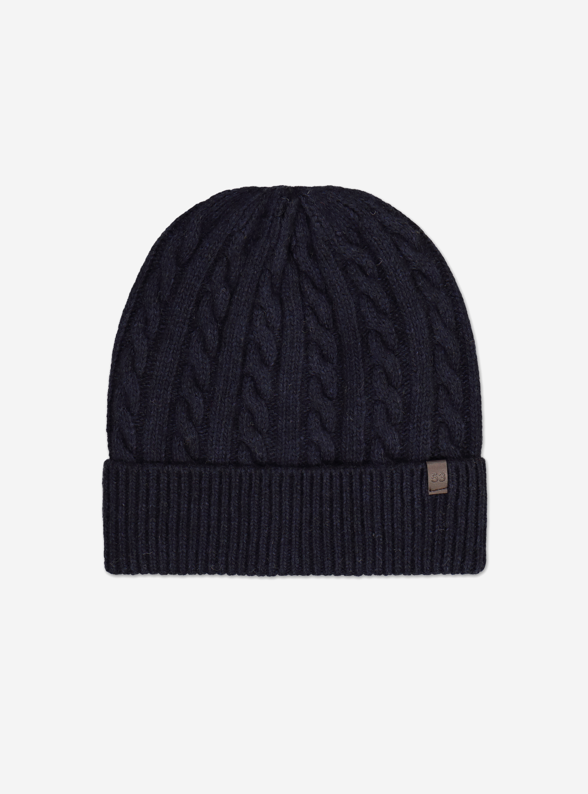Bonnet en laine tressé, C210 BLUE NAVY