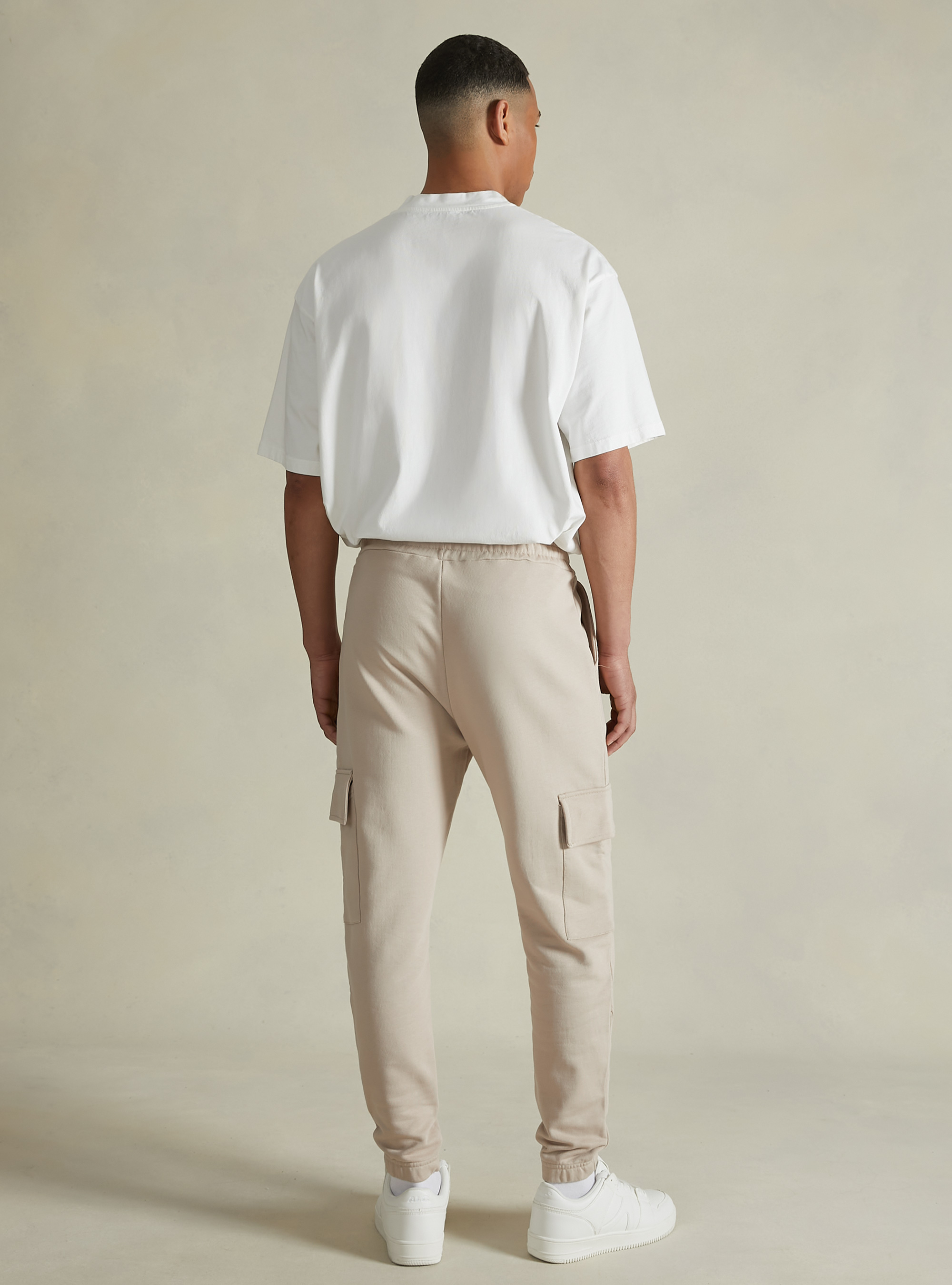 Jogging en coton avec poches, SA2 SAND MEDIUM