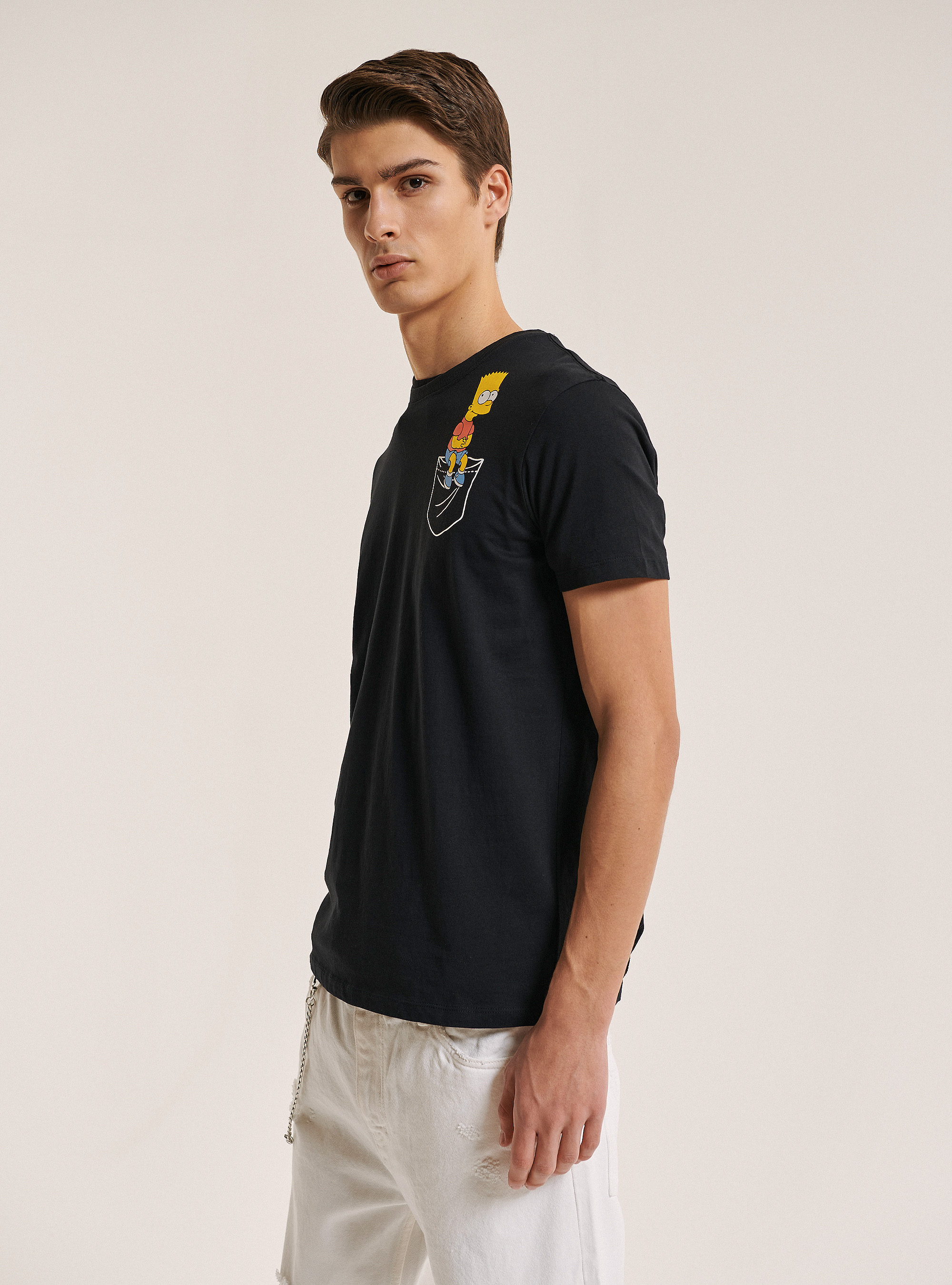 T-shirt Bart Simpson pour Alcott, C101 BLACK