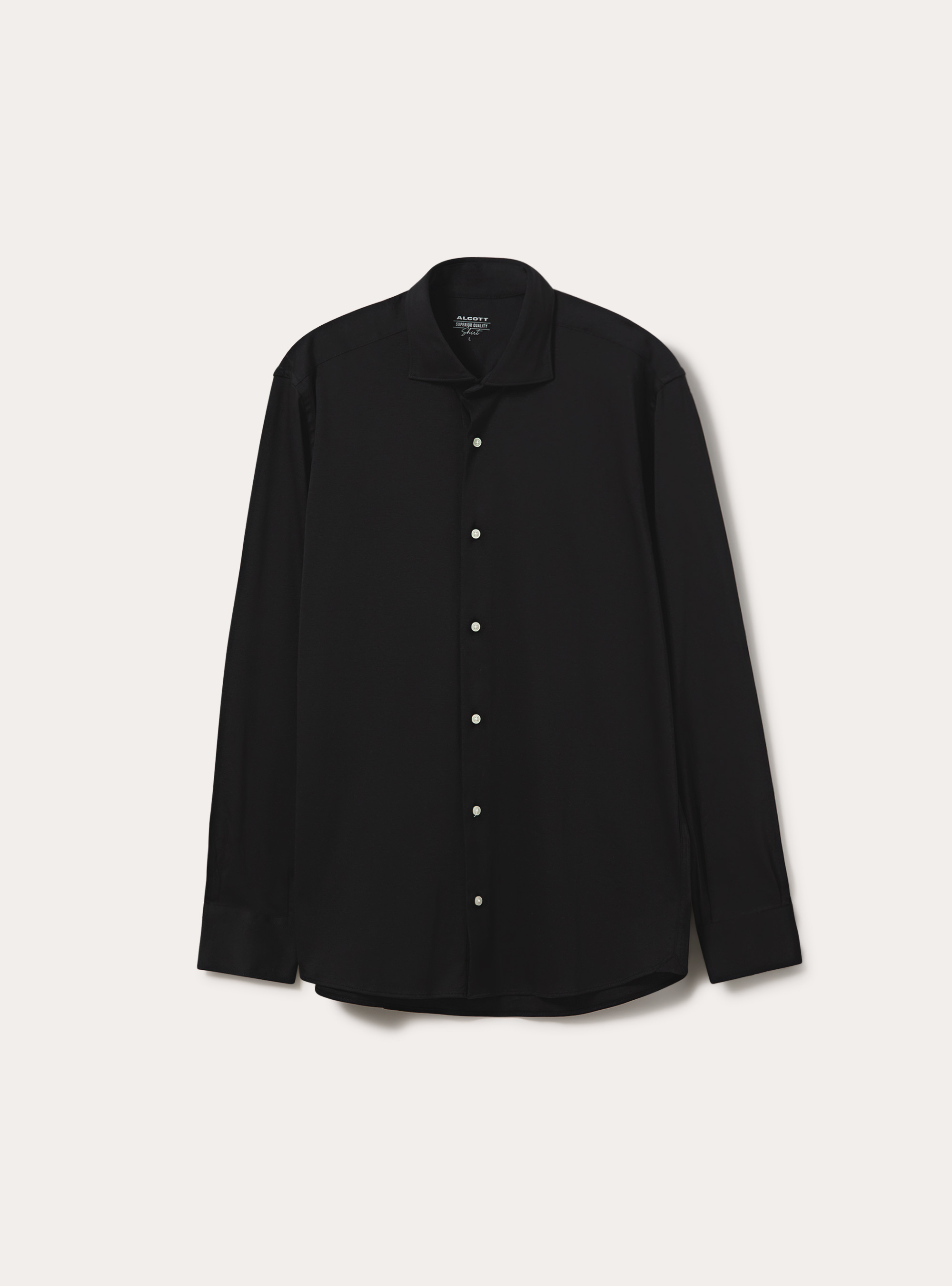 Camicia in jersey elasticizzato, BK1 BLACK