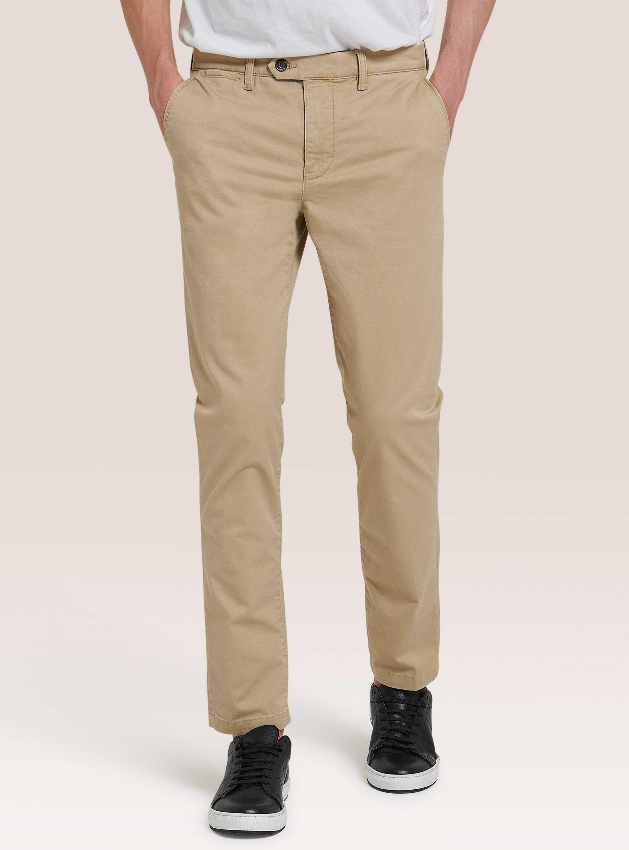 Pantaloni chinos classici in cotone, C5482 BEIGE