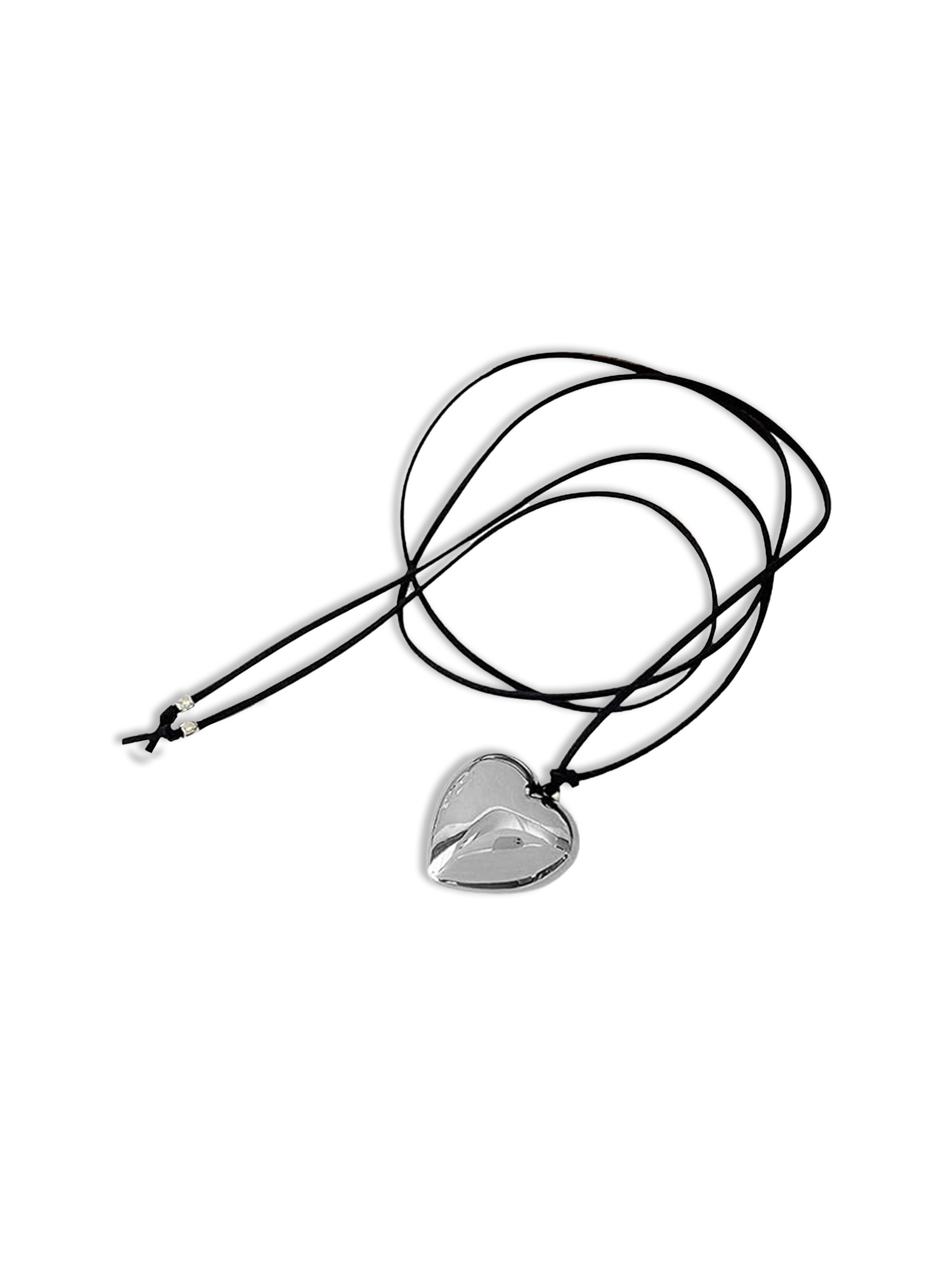 Collana choker con cuore, Silver