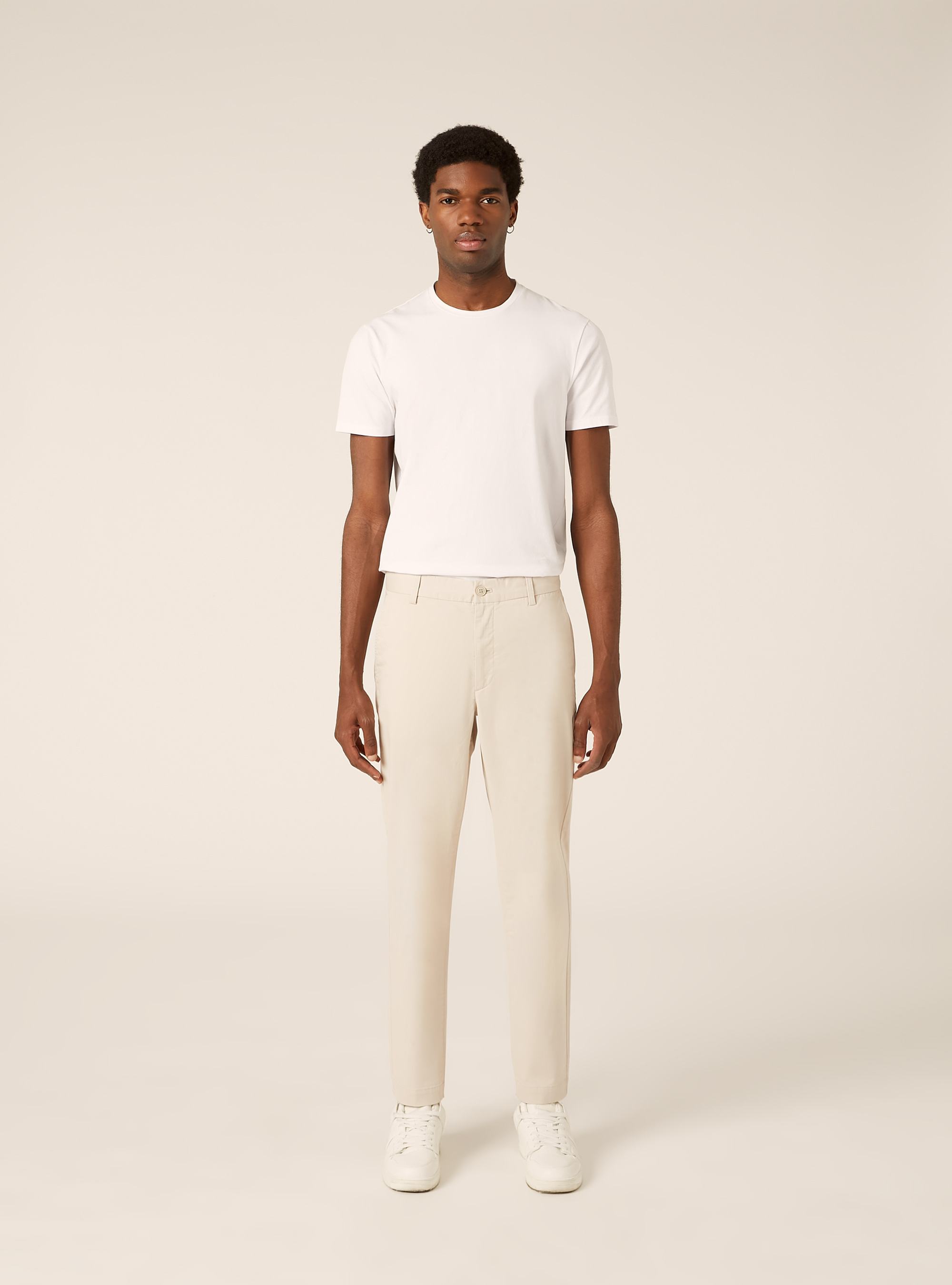 Slim fit chino trousers, CR3 CREAM LIGHT