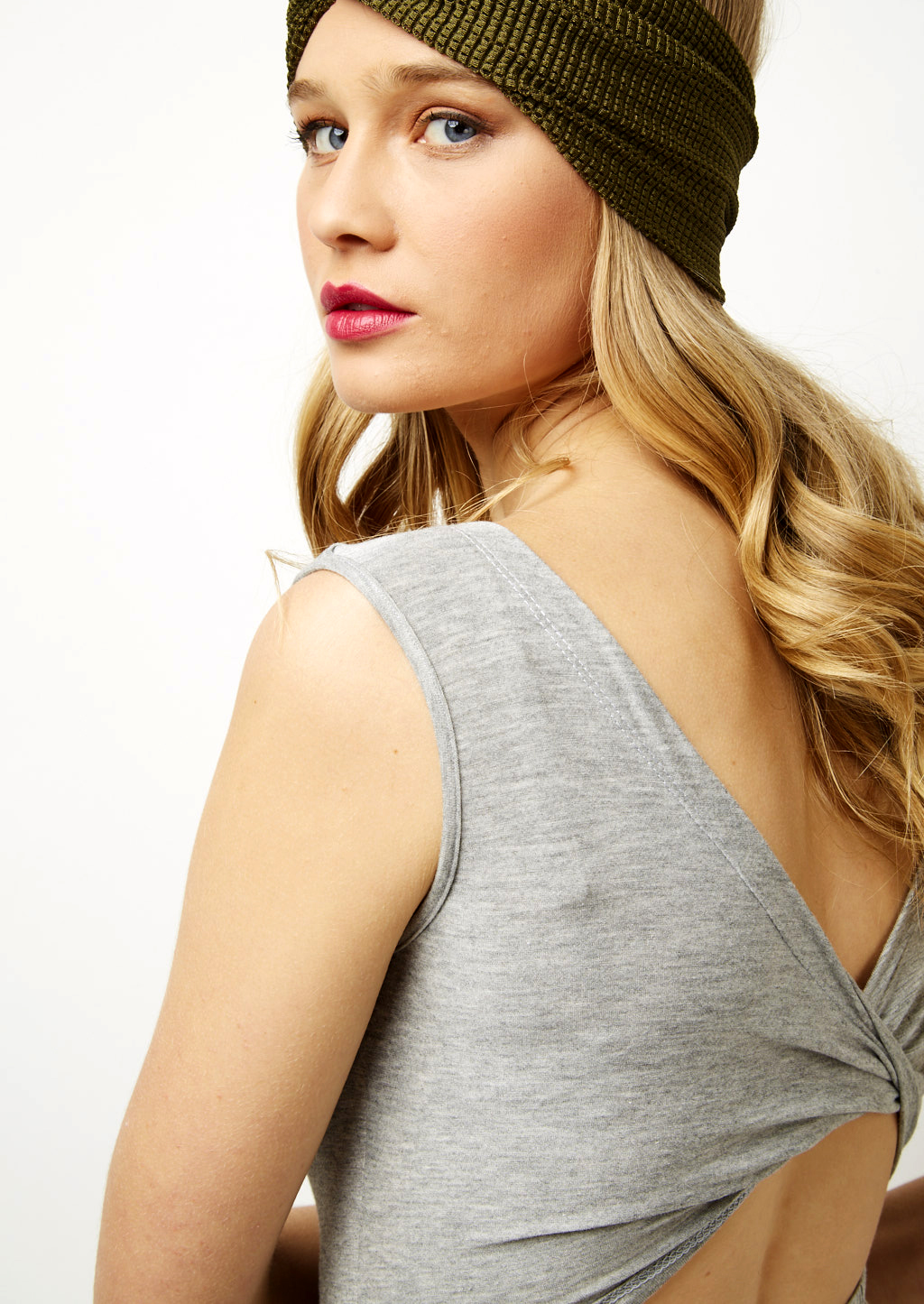 Vestito corto vestibilità aderente, GRIGIO CHIARO MELANGE