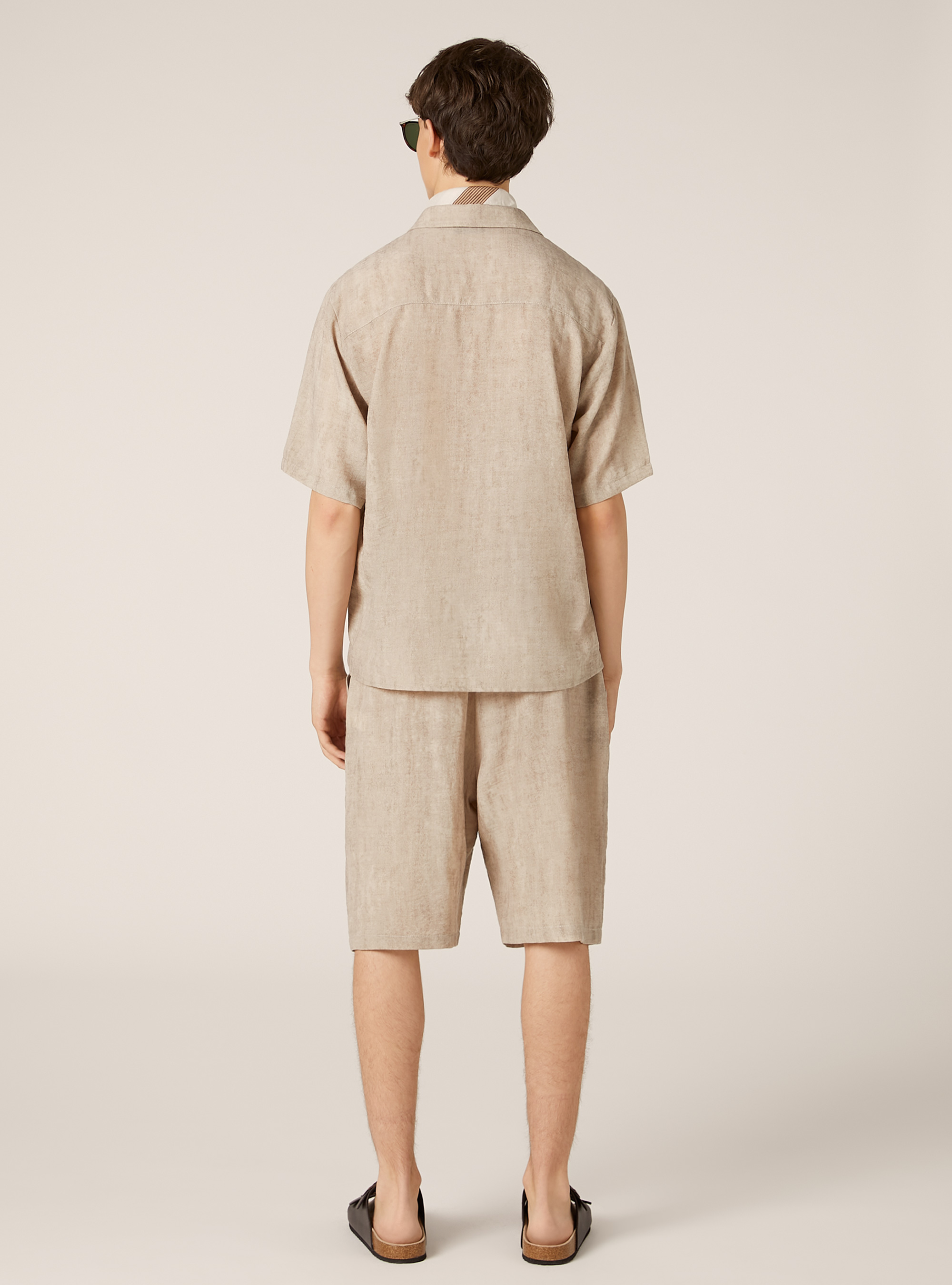 Chemise avec boutons &agrave; effet marbr&eacute;, BG2 BEIGE MEDIUM