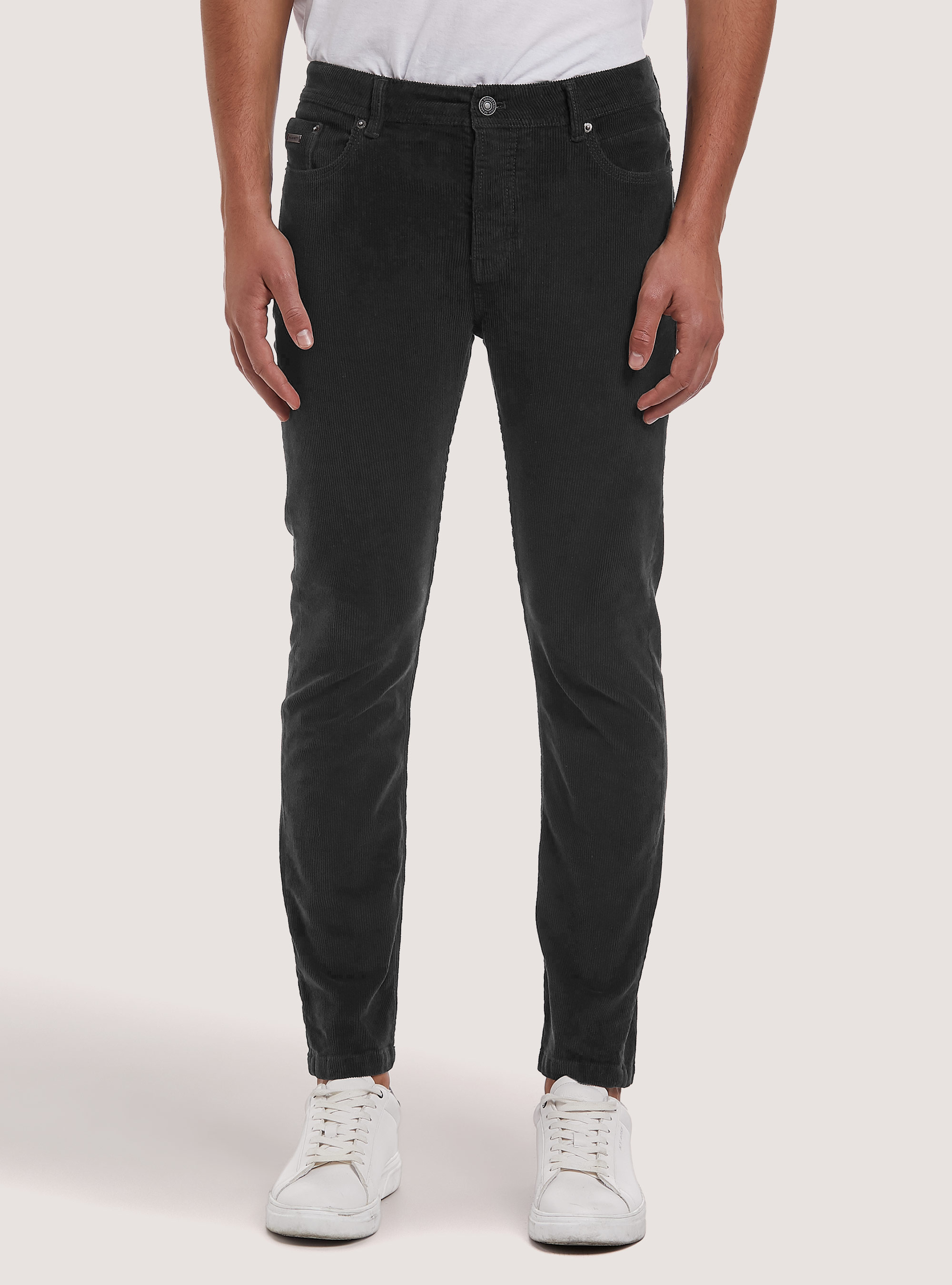Pantaloni a coste Skynny fit, GY1 GREY DARK
