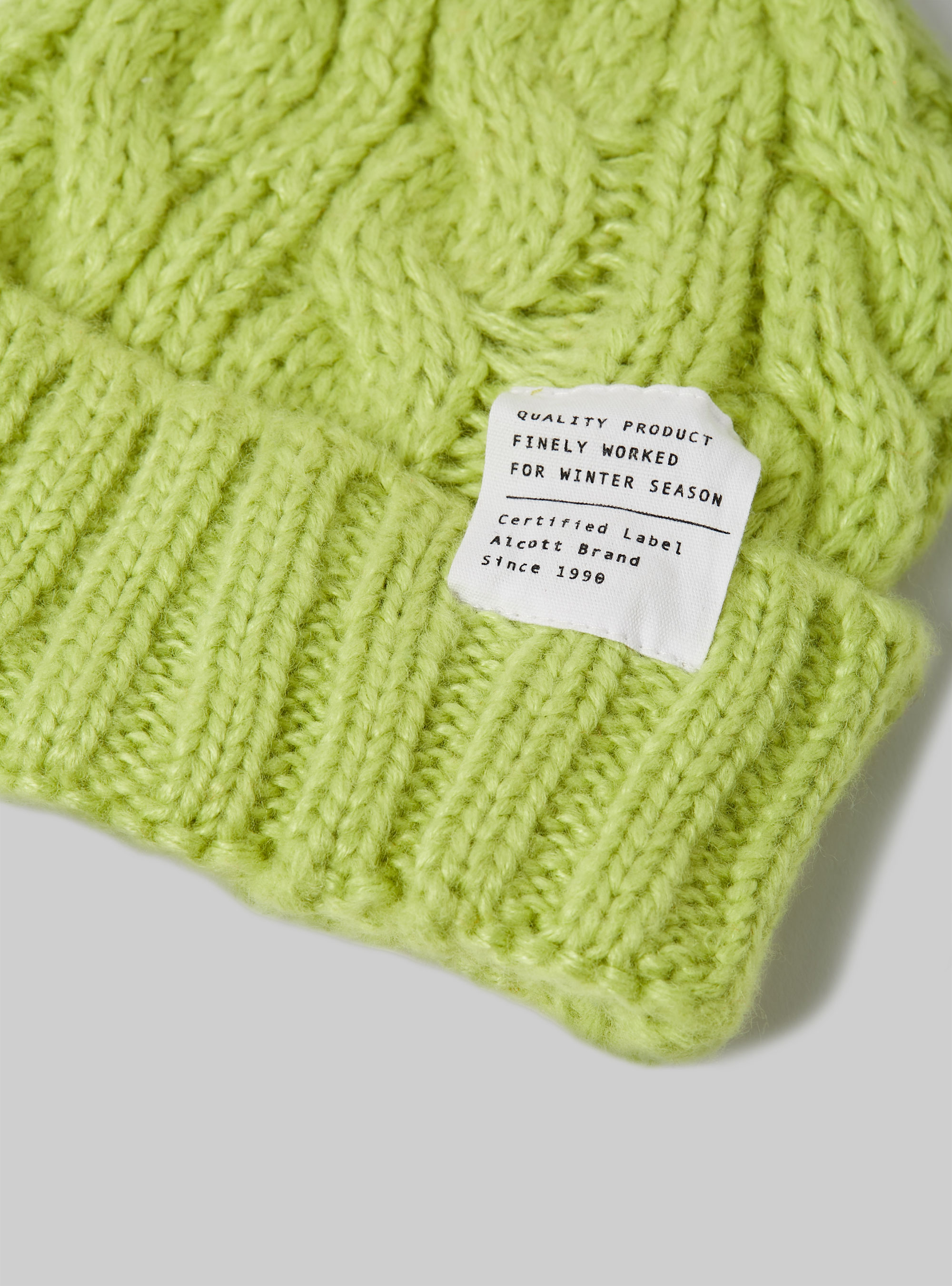 Cappello con trecce e patch, LI2 LIME MEDIUM