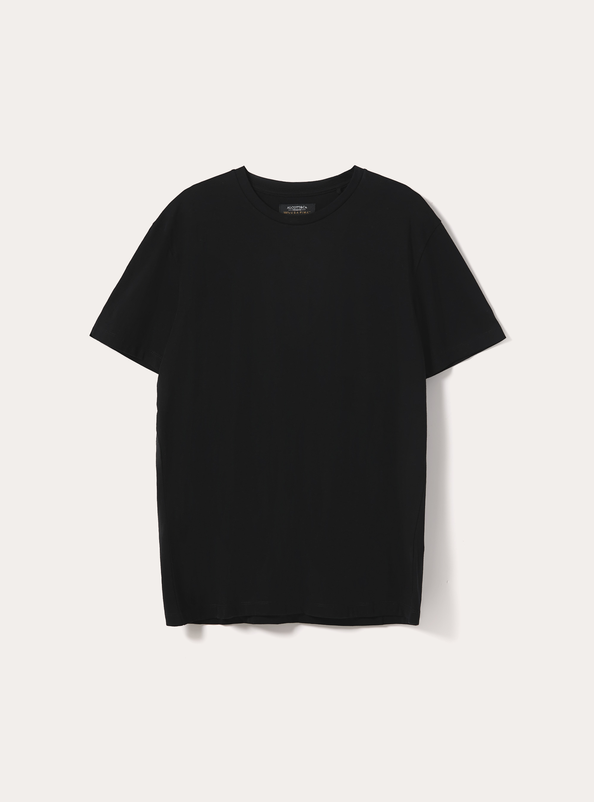 T-shirt basica in cotone supima, BK1 BLACK
