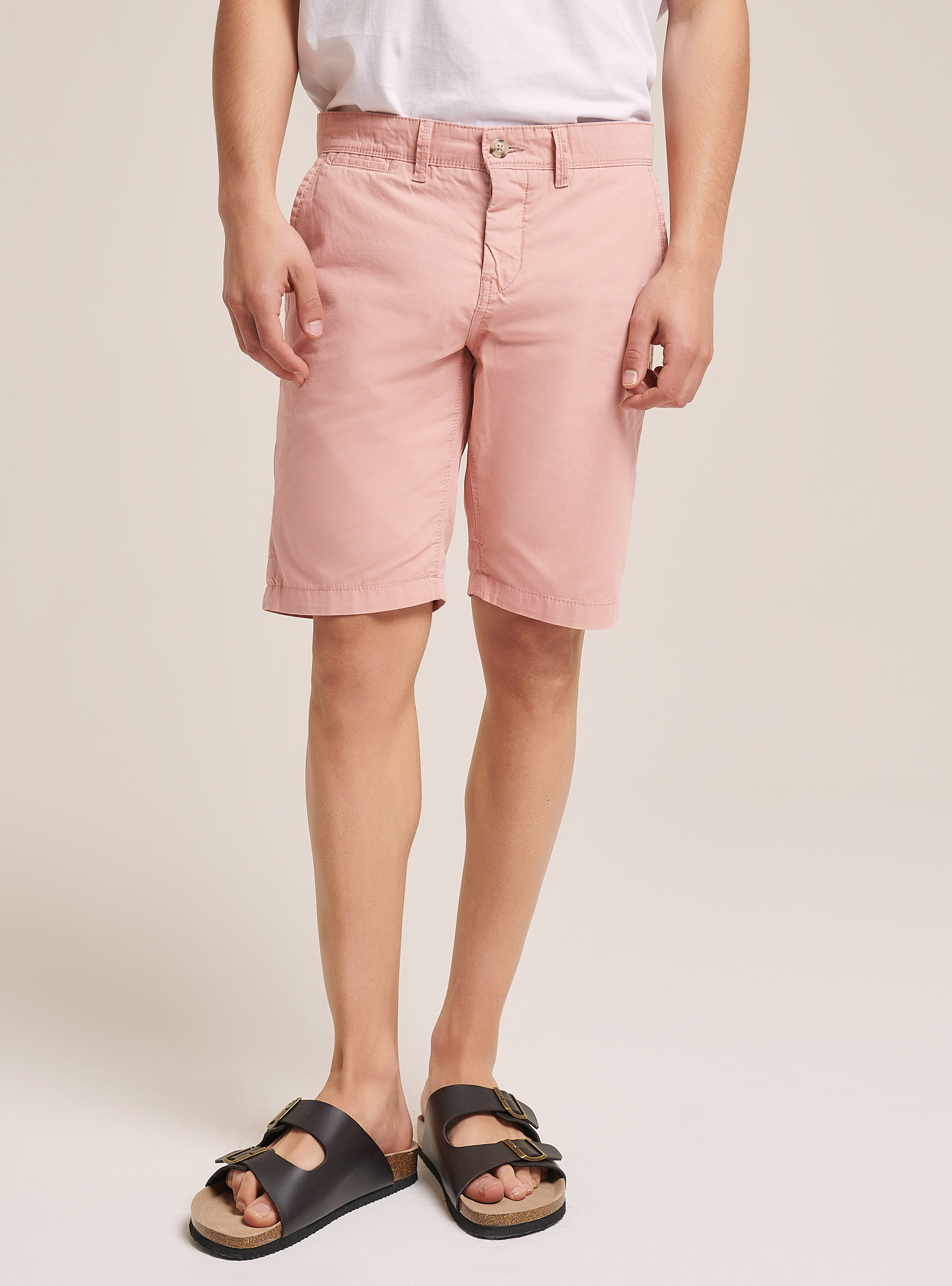 Bermudashorts aus Segeltuchstoff, C5503 PINK
